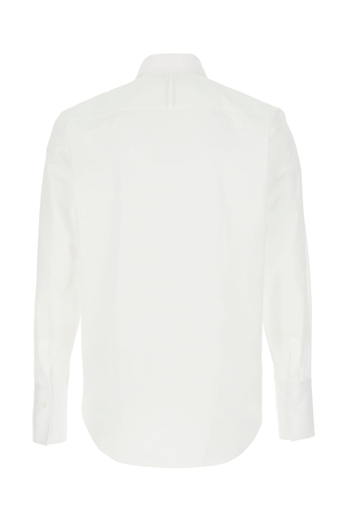 Shop Ferragamo White Poplin Shirt In Bianco