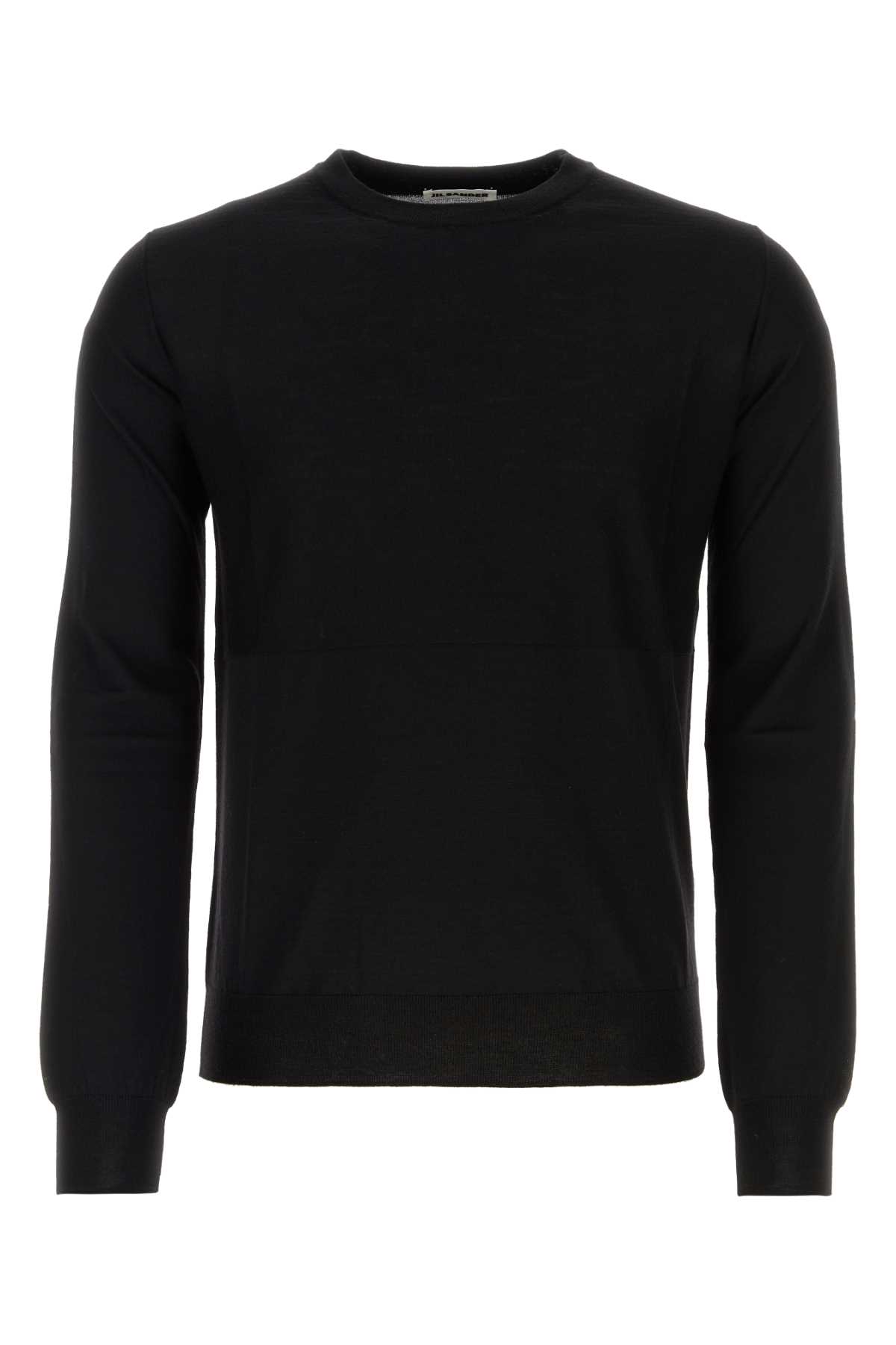 Shop Jil Sander Black Wool Sweater In 001