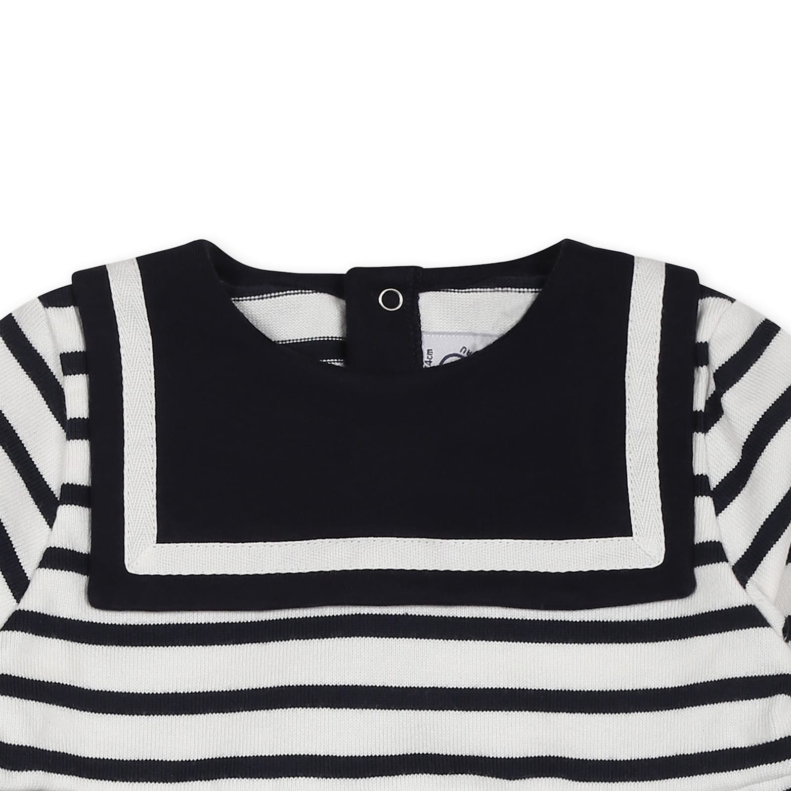 Petit Bateau White Dress For Baby Girl In White