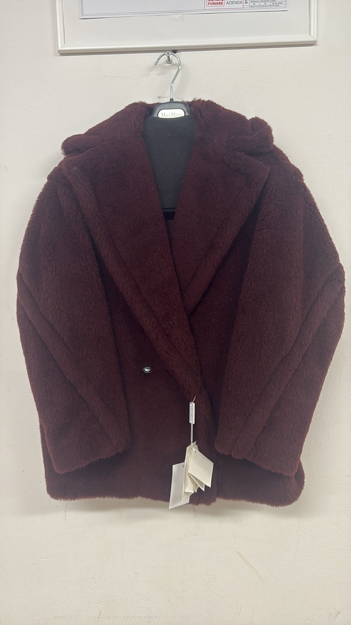 Max Mara Olga Teddy Short Coat In Brown