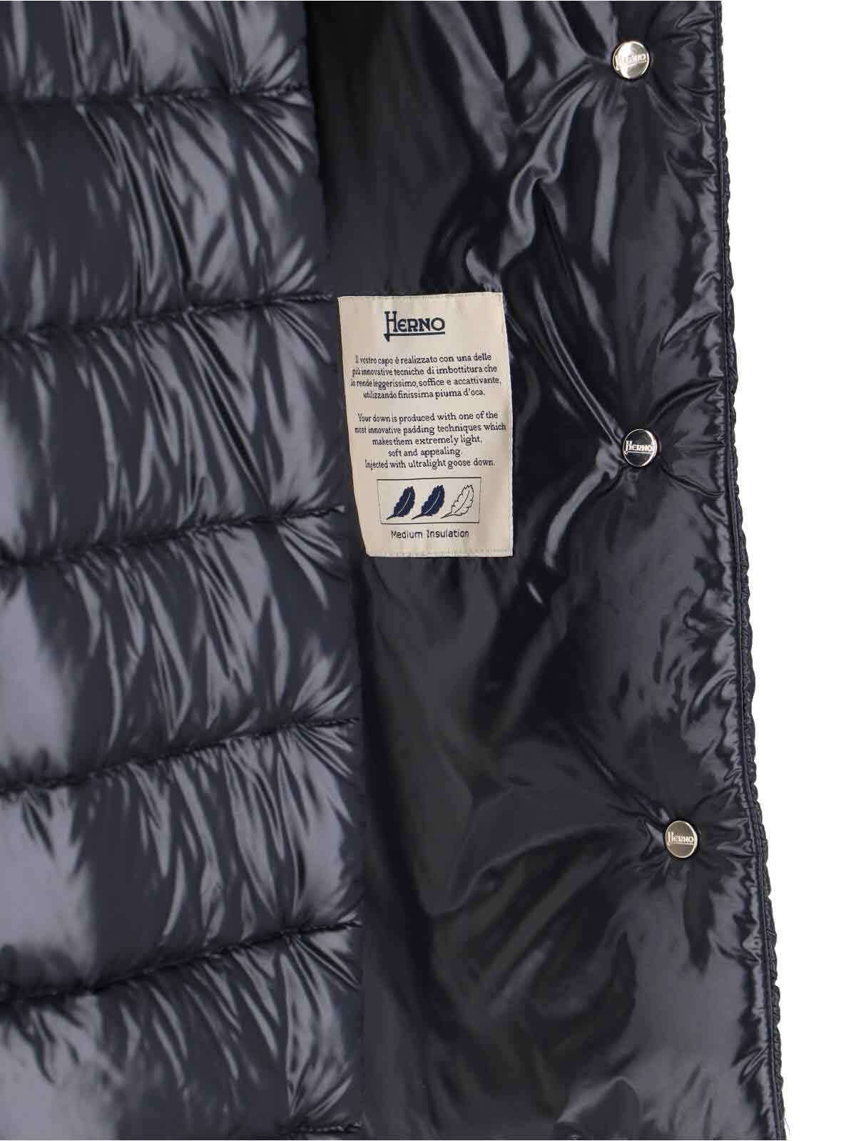 Herno Quilted Coat In Black