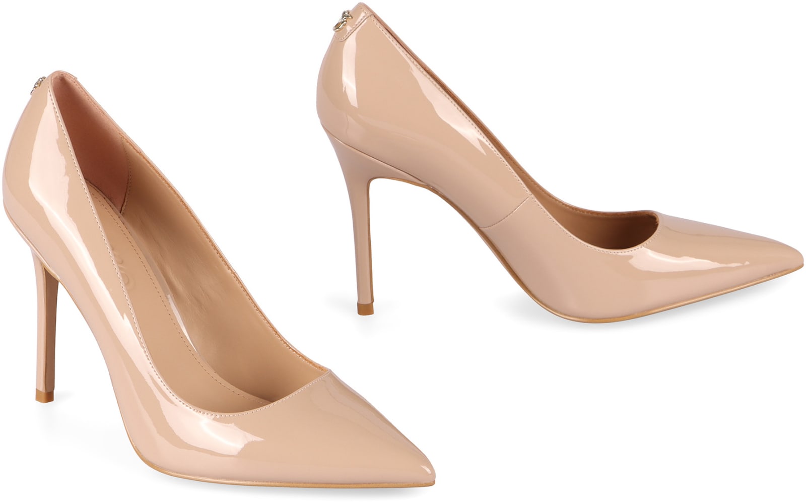 Pinko Escarpins Brillants À Talons In Nude