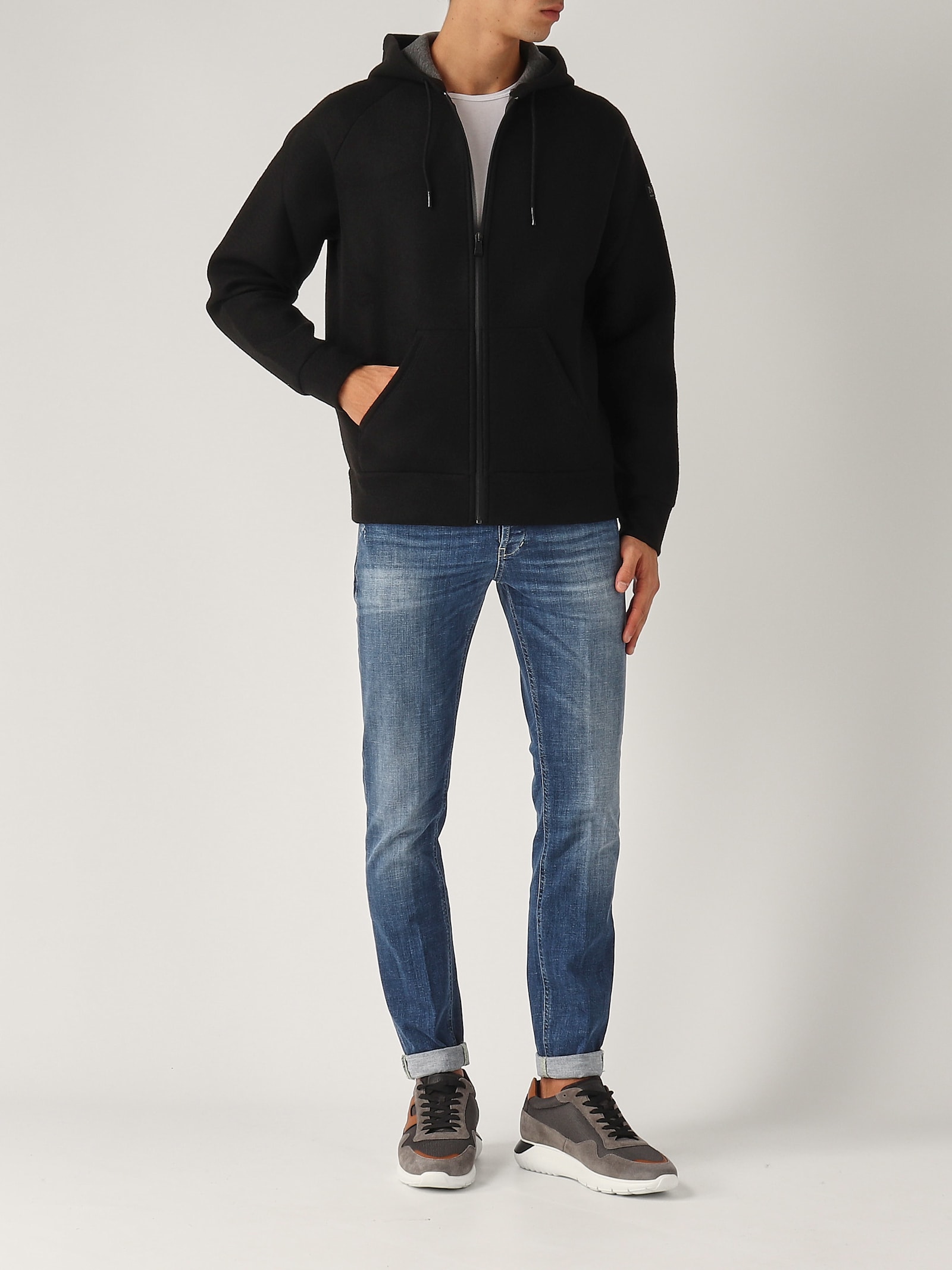 Shop Mc2 Saint Barth Carrel Hoodie Full Zip Hoodie In Nero