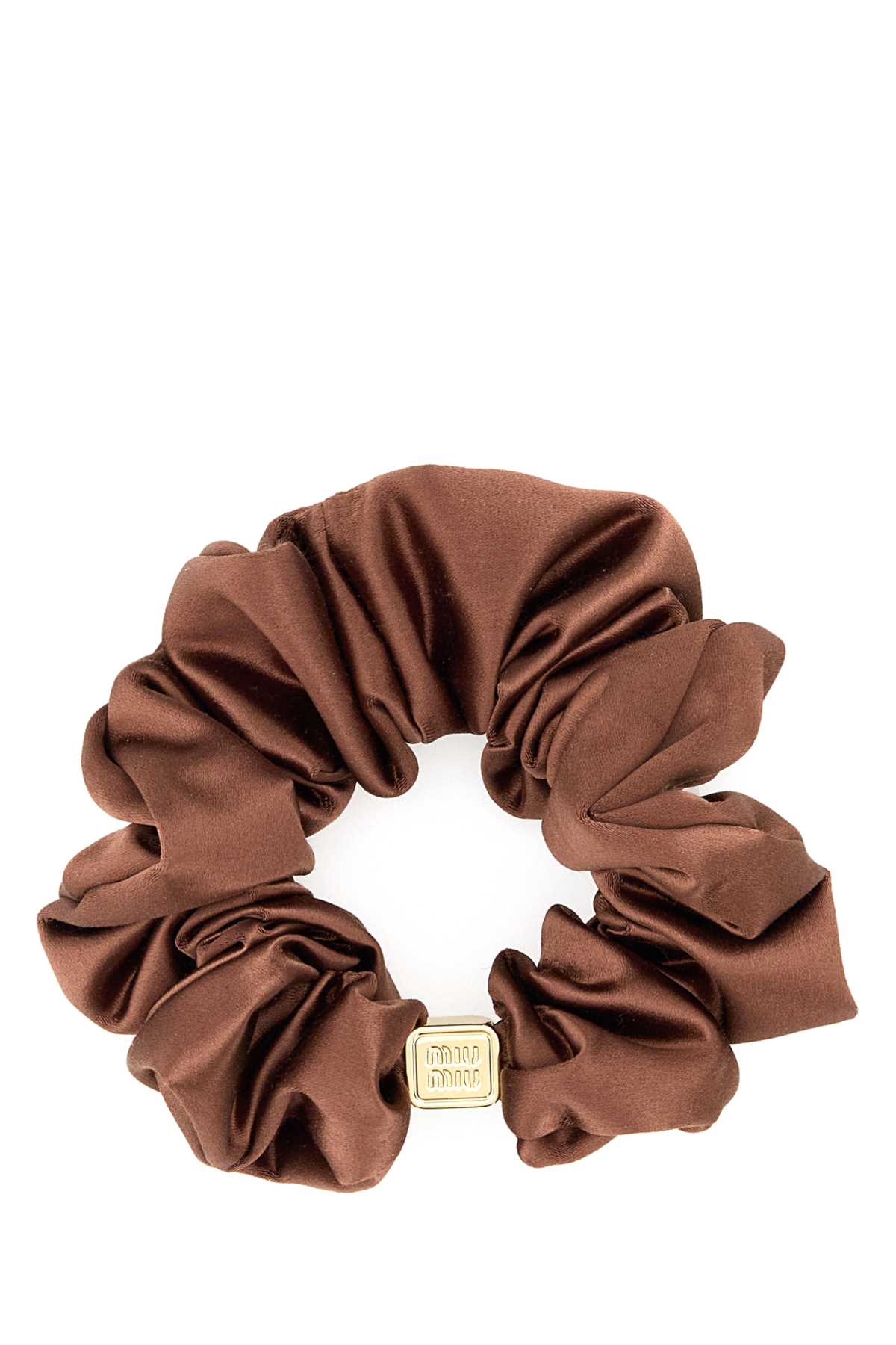 Antiqued Pink Satin Scrunchie