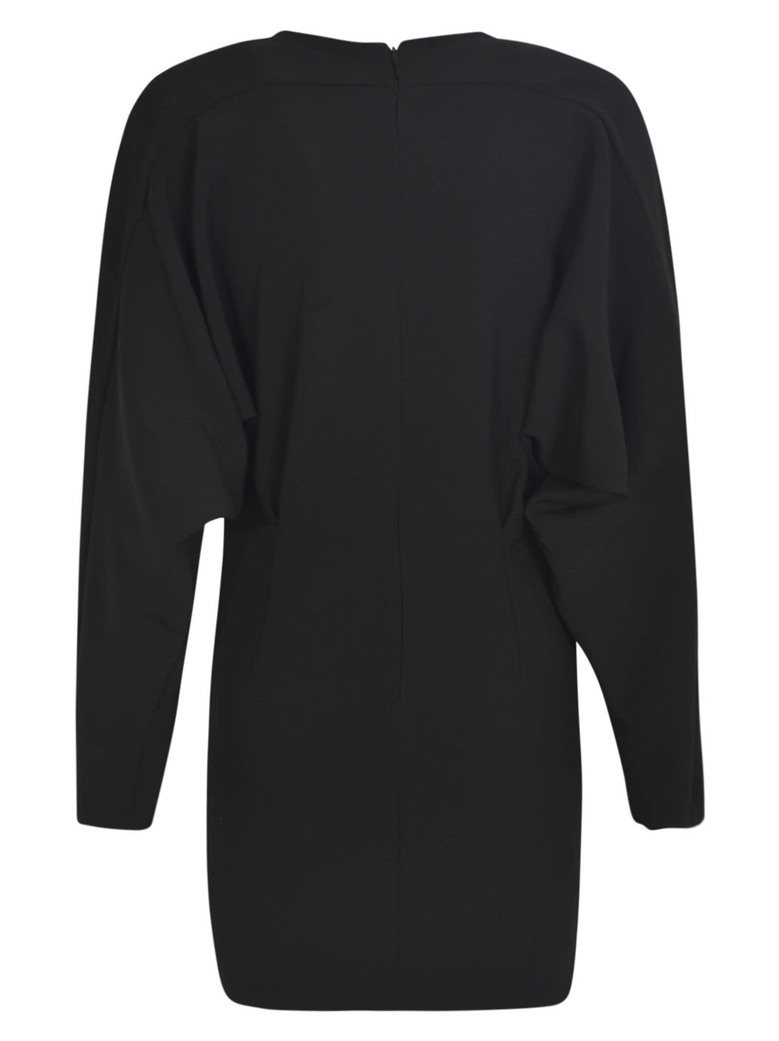 Shop Rev Rear Zip Wrap Dress In Black