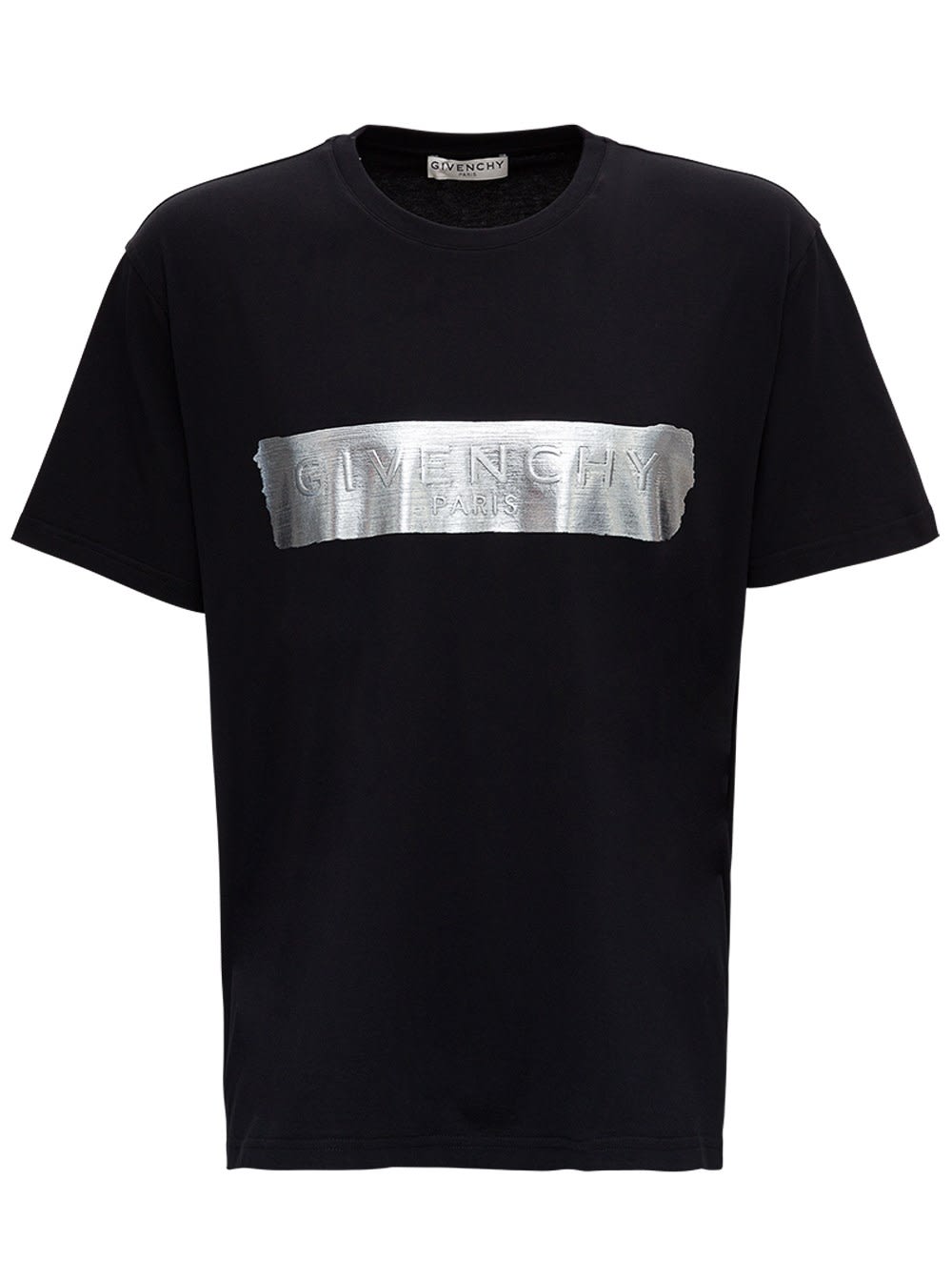 Givenchy Patent Tape Jersey T-shirt With Logo Print