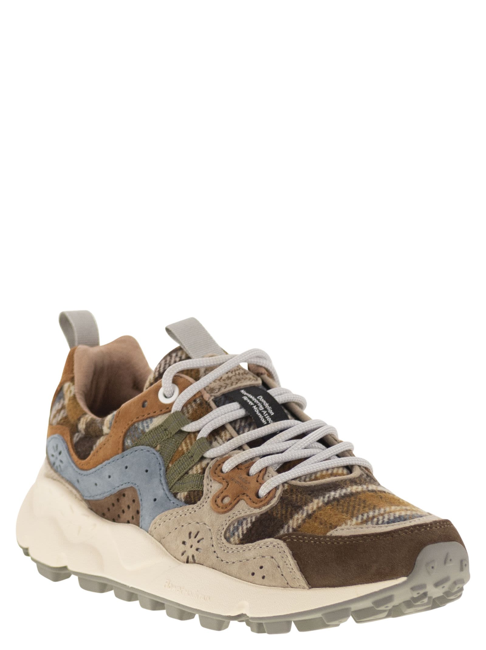 Flower Mountain Yamano 3 - Suede And Wool Sneakers In Brown