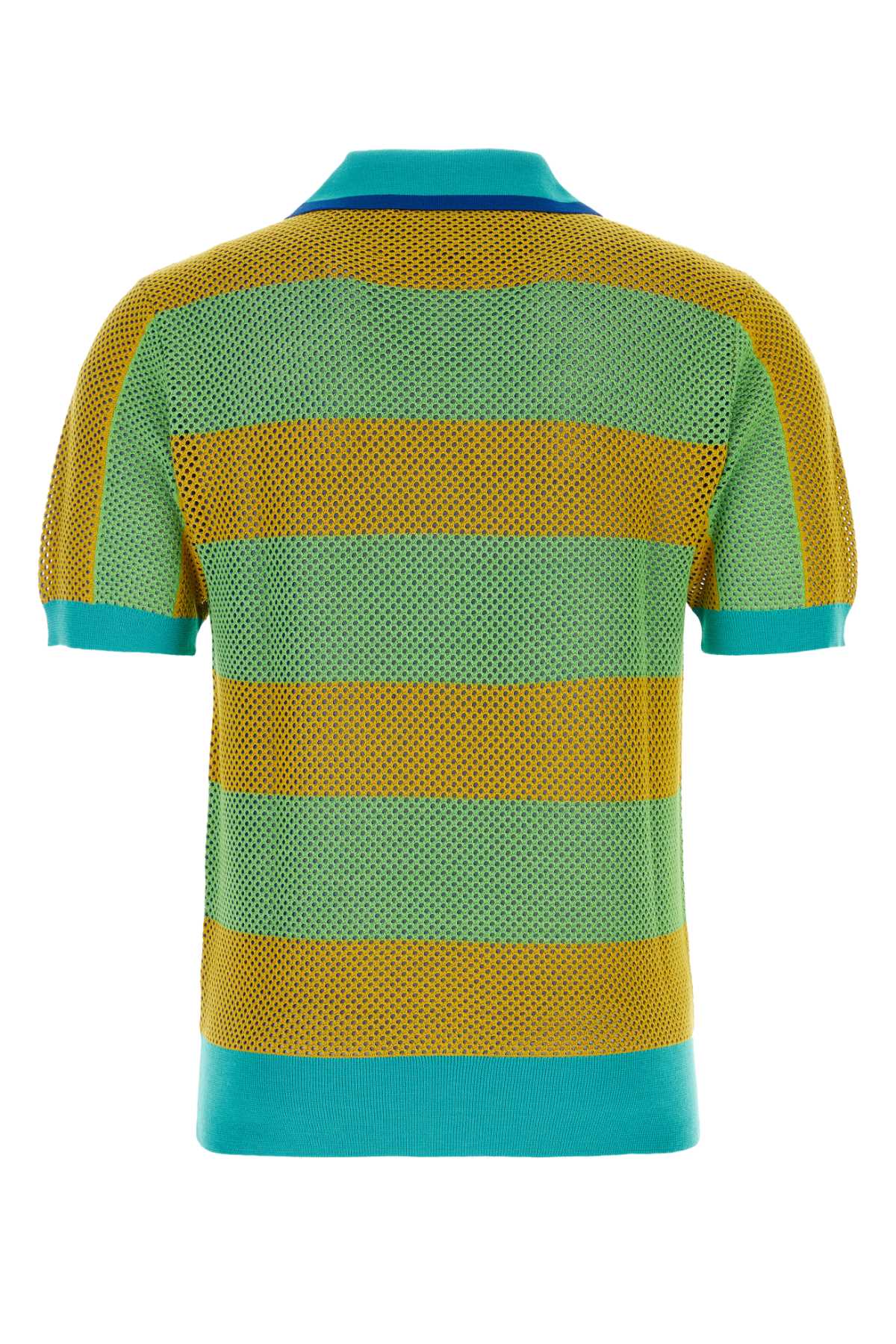 Botter Multicolor Mesh Polo Shirt In Stripe