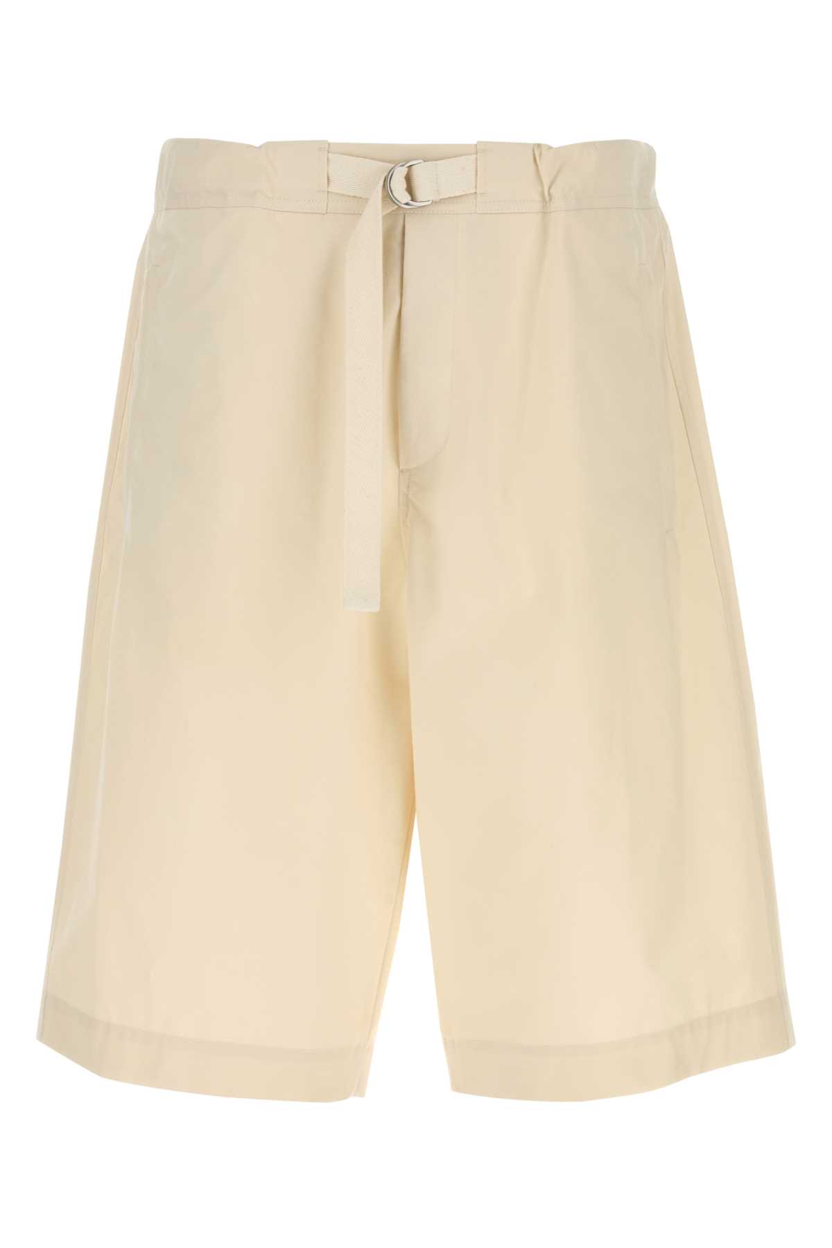 Ivory Cotton Bermuda Shorts