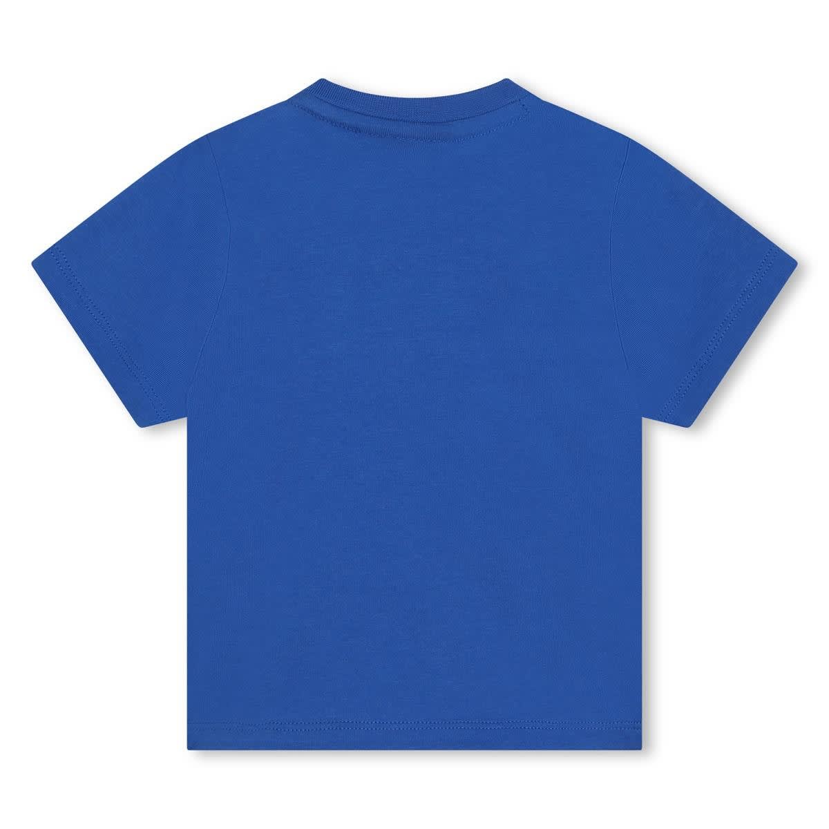 Shop Hugo Boss T-shirt With Print In Blue