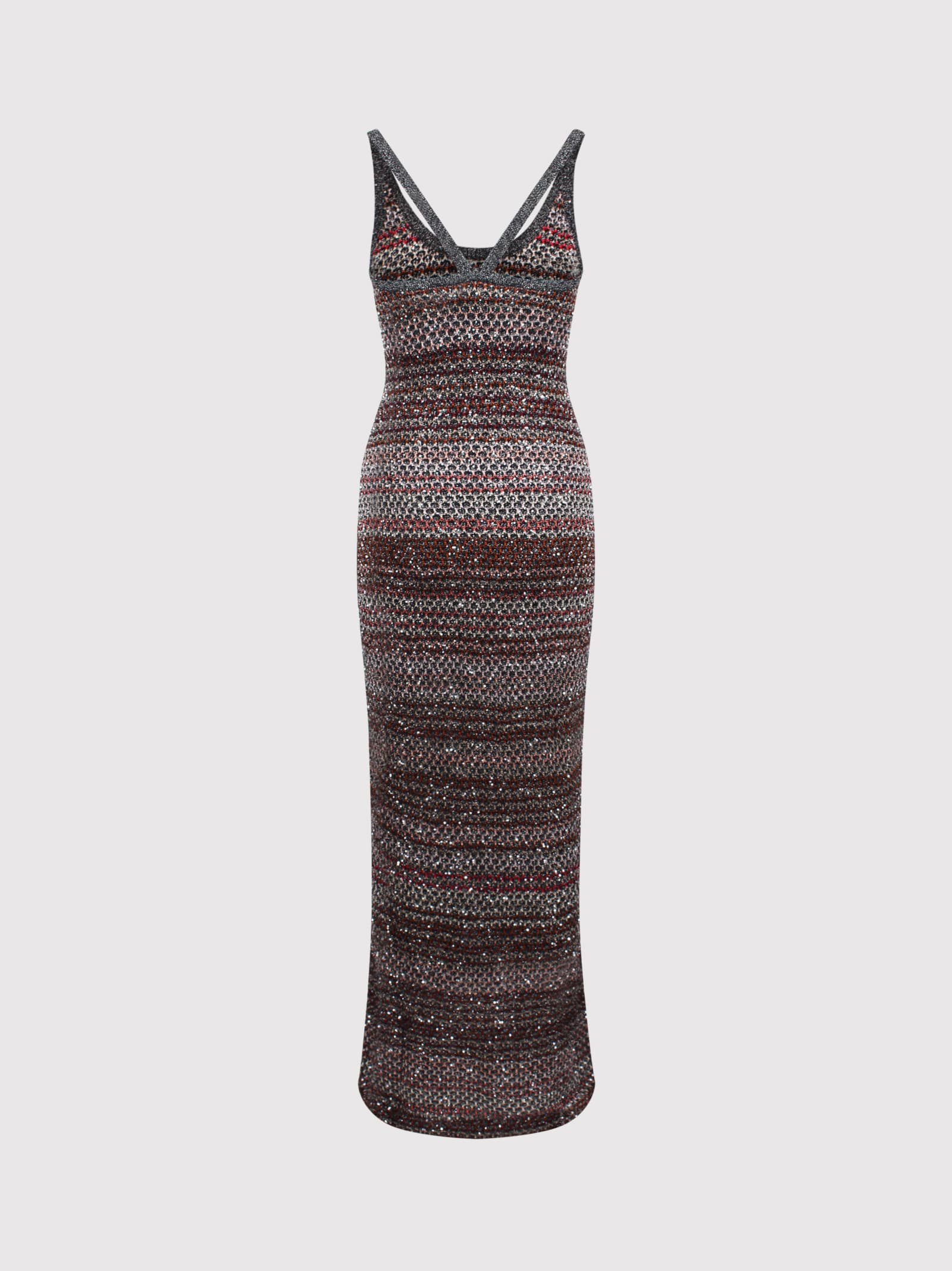 Shop Missoni Sequinned Mesh-knit Dress