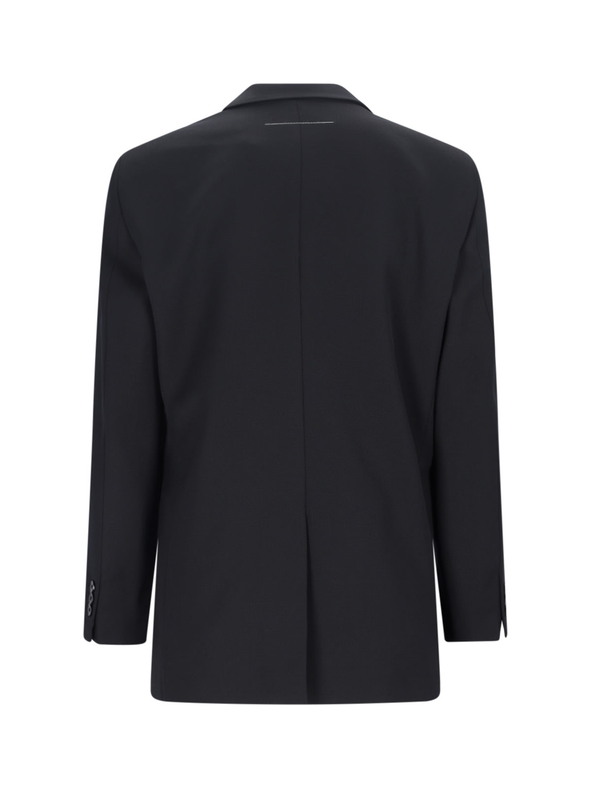 Mm6 Maison Margiela Mm6 By Maison Margiela Tailored Black Wool Blazer With Notched Lapel In Black