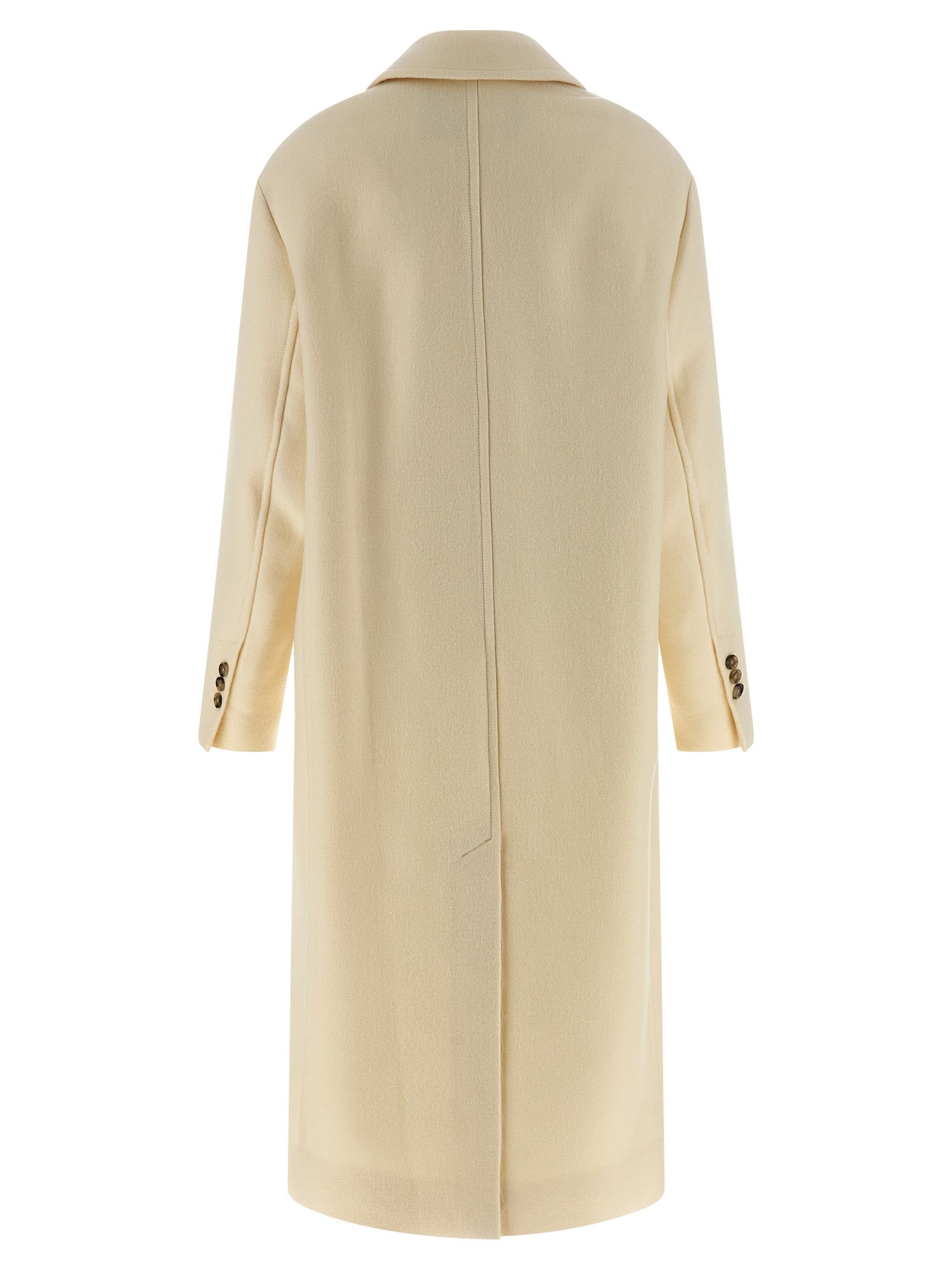 Ami Alexandre Mattiussi Double-breasted Coat Coats And Trench Coats White In Neutral