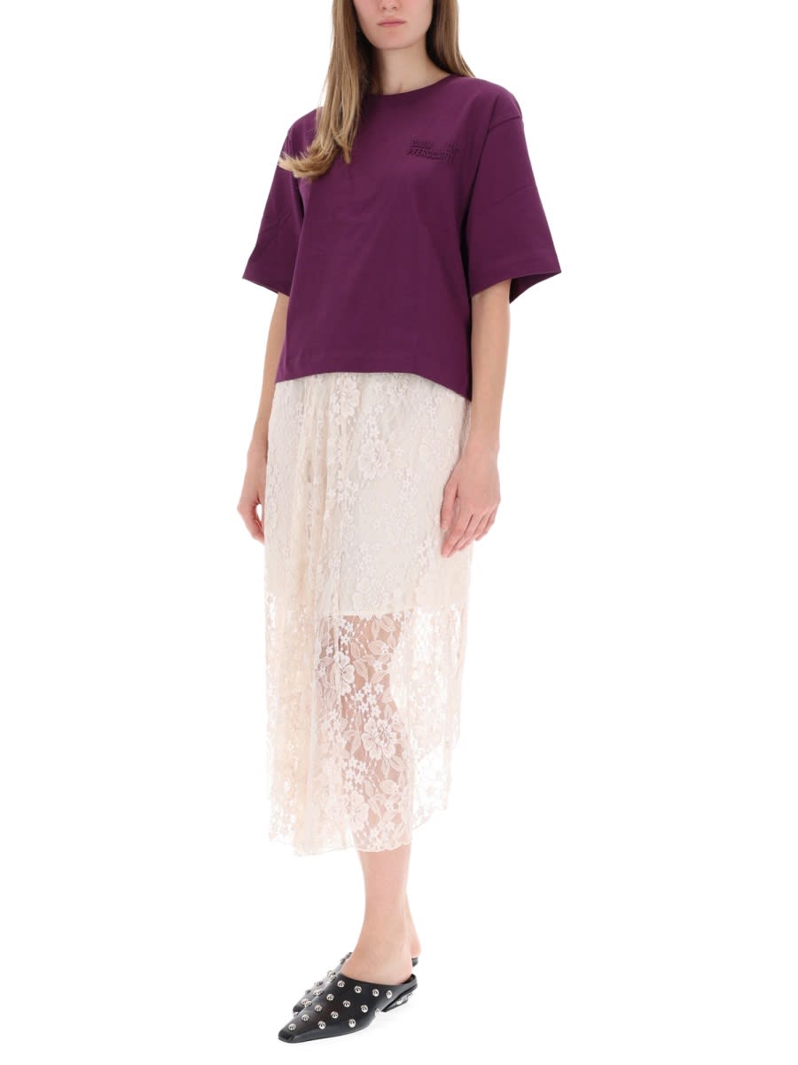 Baum Und Pferdgarten Logo-detail Cotton T-shirt In Purple