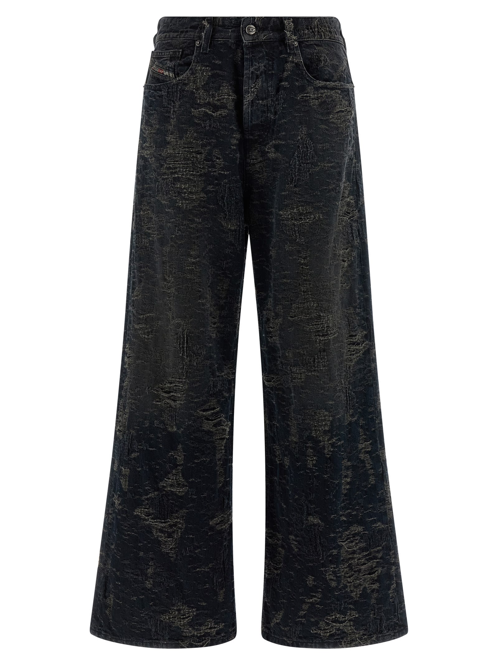 Diesel Vintage Inspired D-sire Denim Trousers In Black