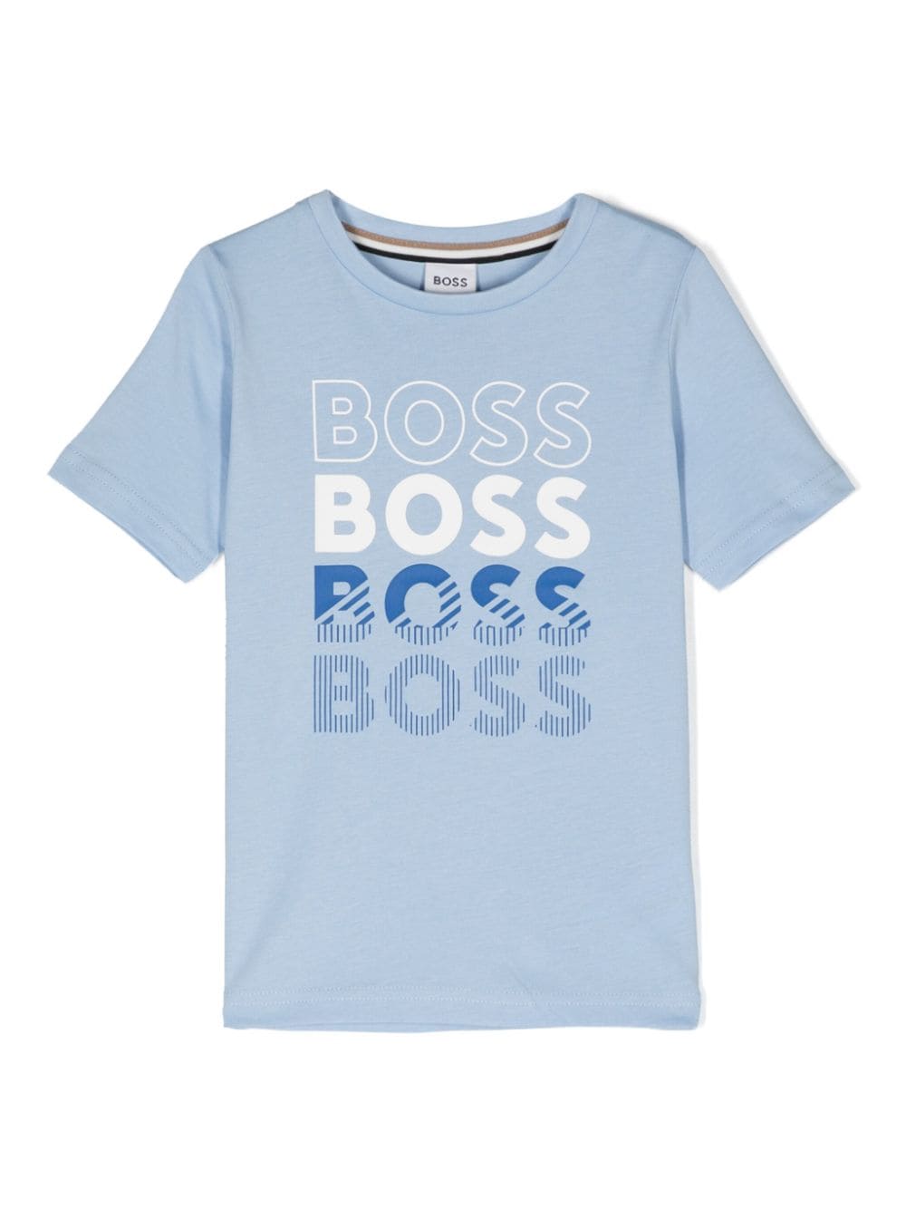 Shop Hugo Boss T-shirt Con Logo In Light Blue