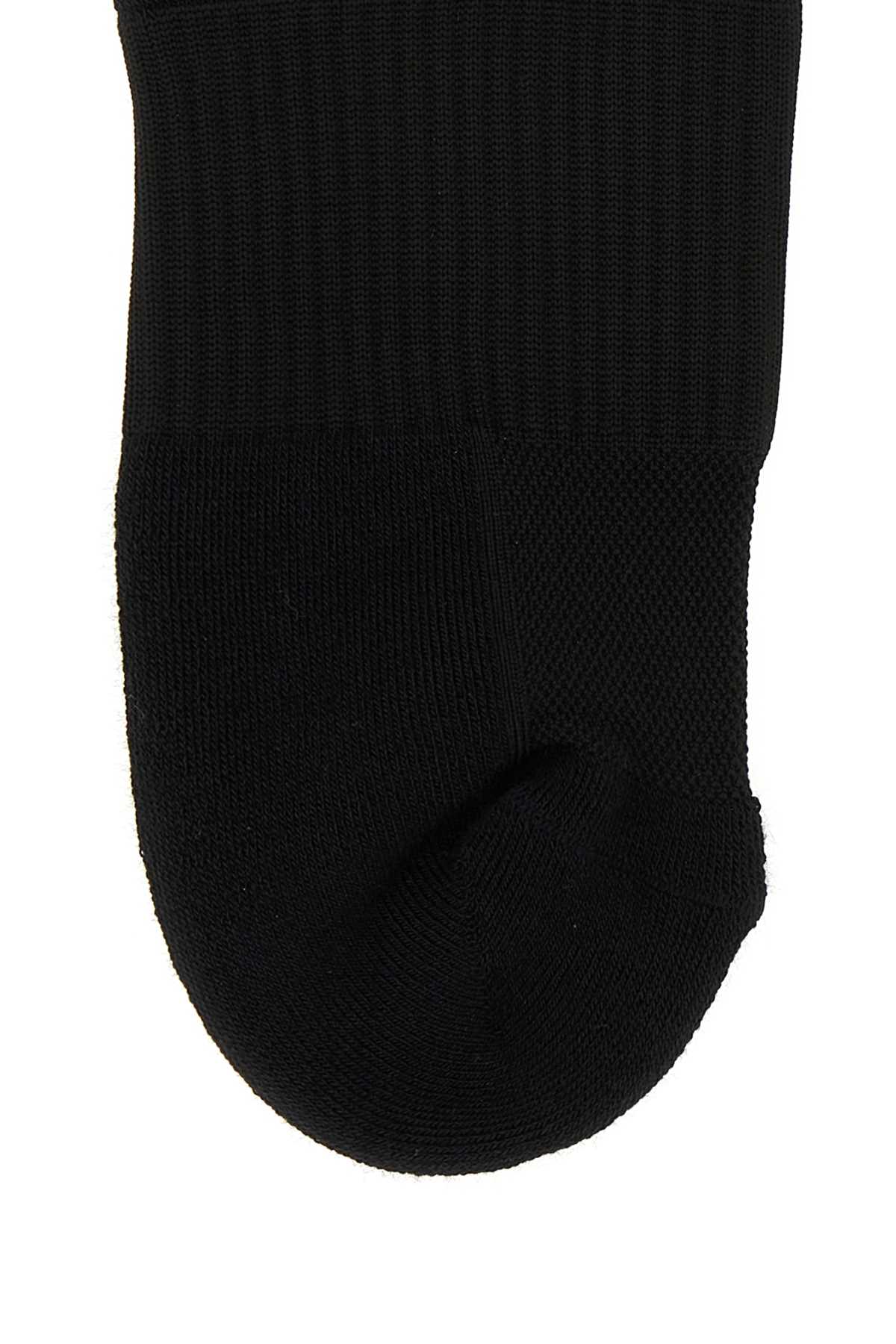 Thom Browne Black Stretch Cotton Blend Socks In 001