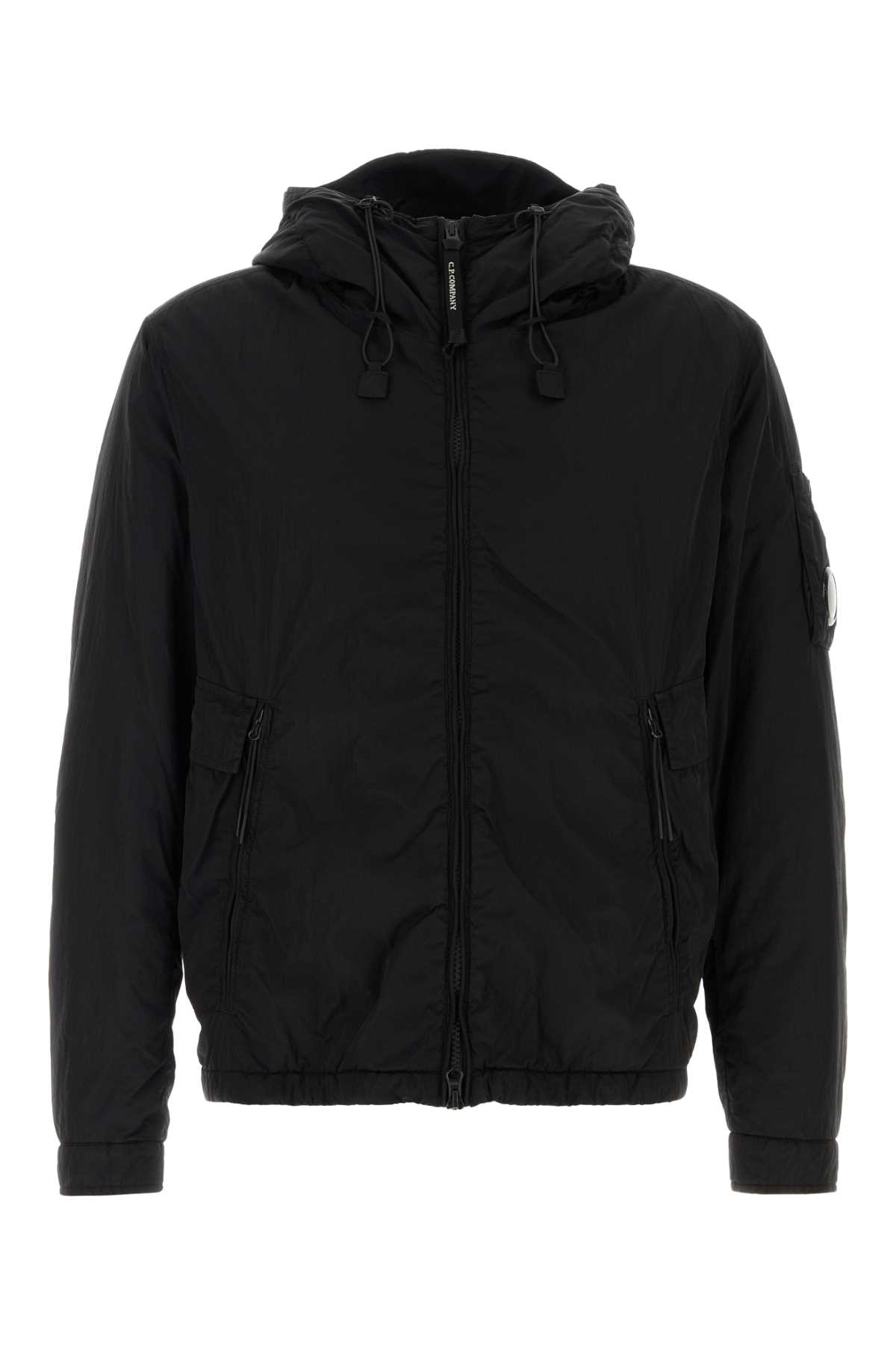 Shop C.p. Company Black Nylon Padded Jacket