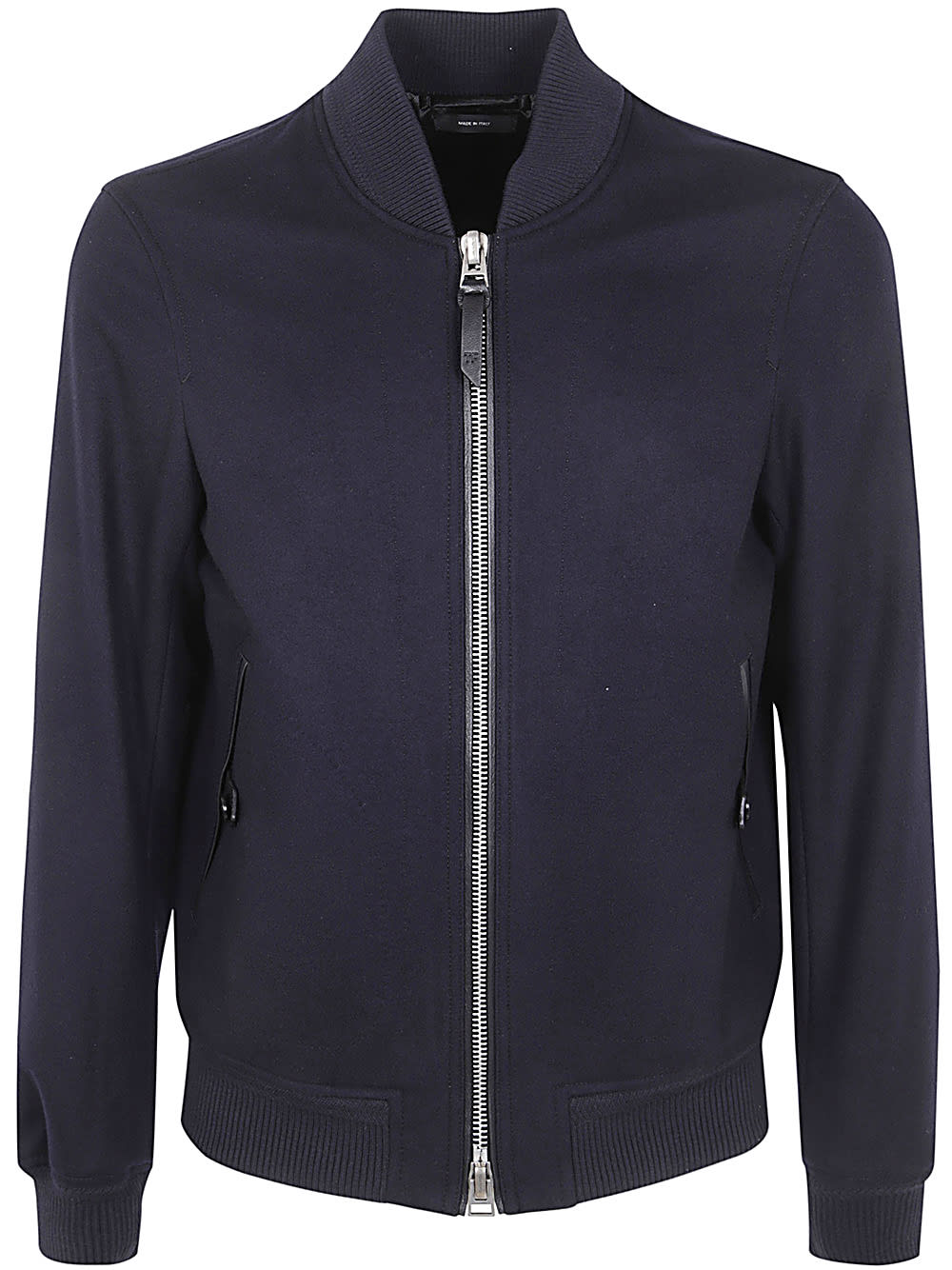 Shop Tom Ford Light Felt Bomber In Navy