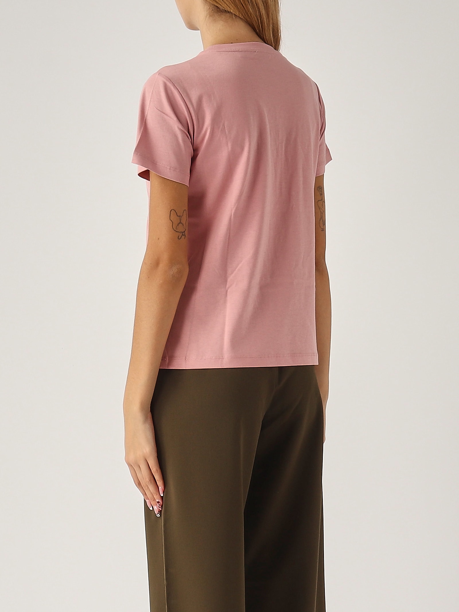 Shop Pinko Nambrone T-shirt T-shirt In Rosa Antico