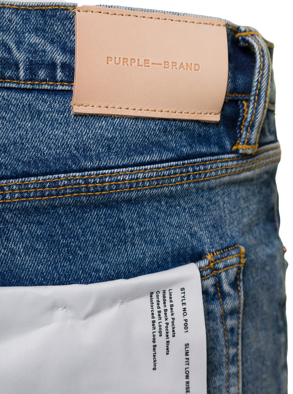 Purple Brand P005 Tuffetage Monogram slim jeans, Blue