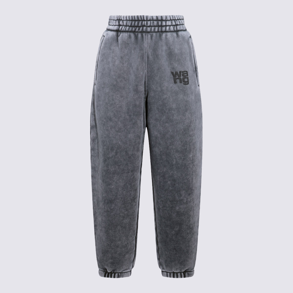 Alexander Wang Logo-embroidered Track Pants In Gray