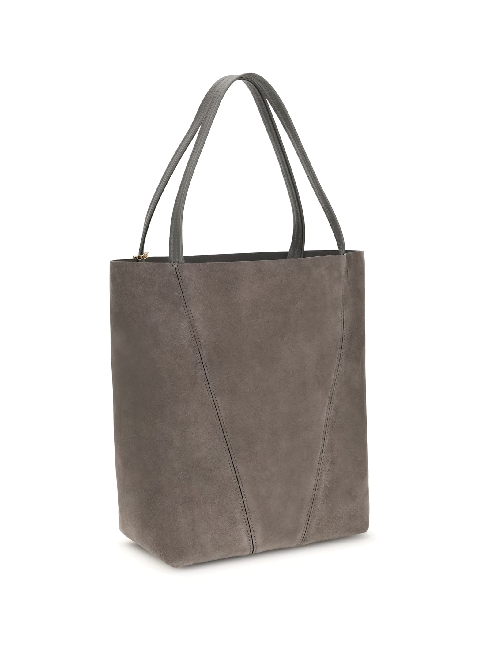 Chloé Spin Medium Tote Bag In Gray