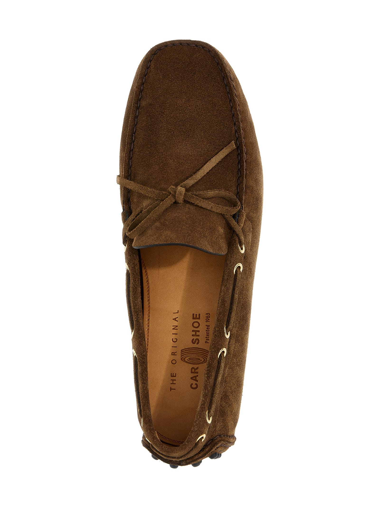 Shop Car Shoe Suede Loafers In Brown