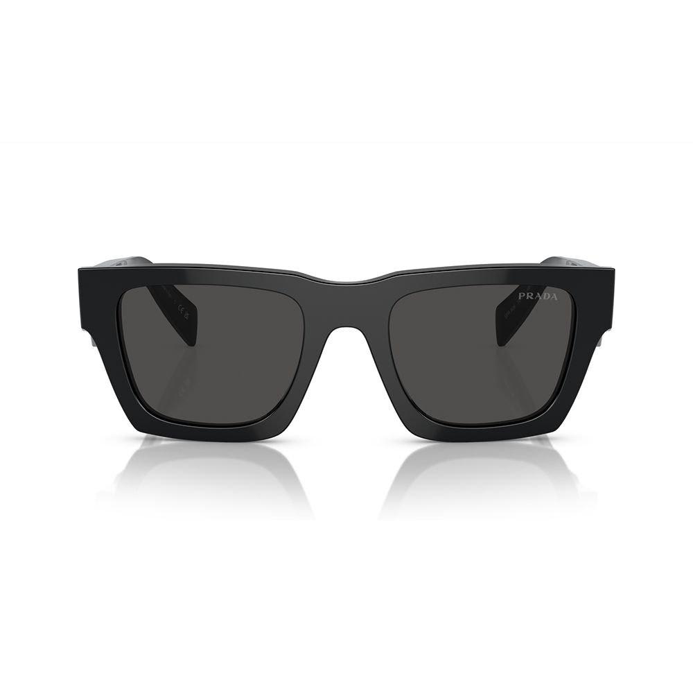 Prada Logo-arm Square-frame Sunglasses In Black