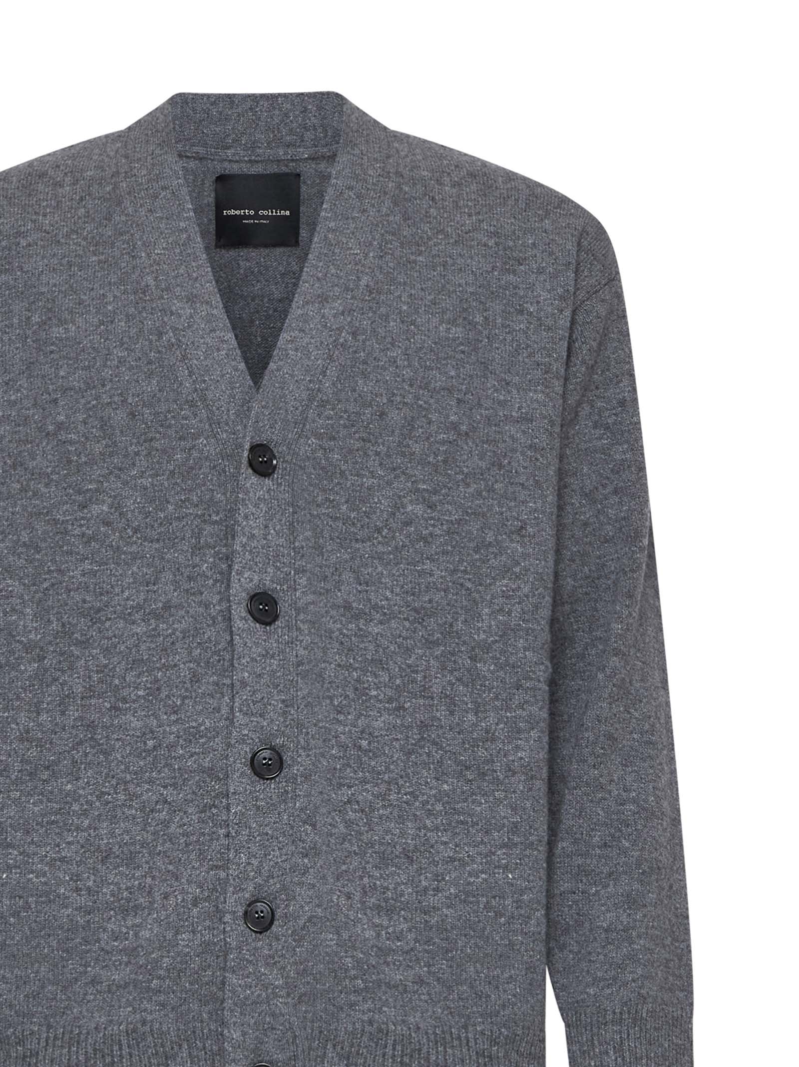 Shop Roberto Collina Cardigan In Grey