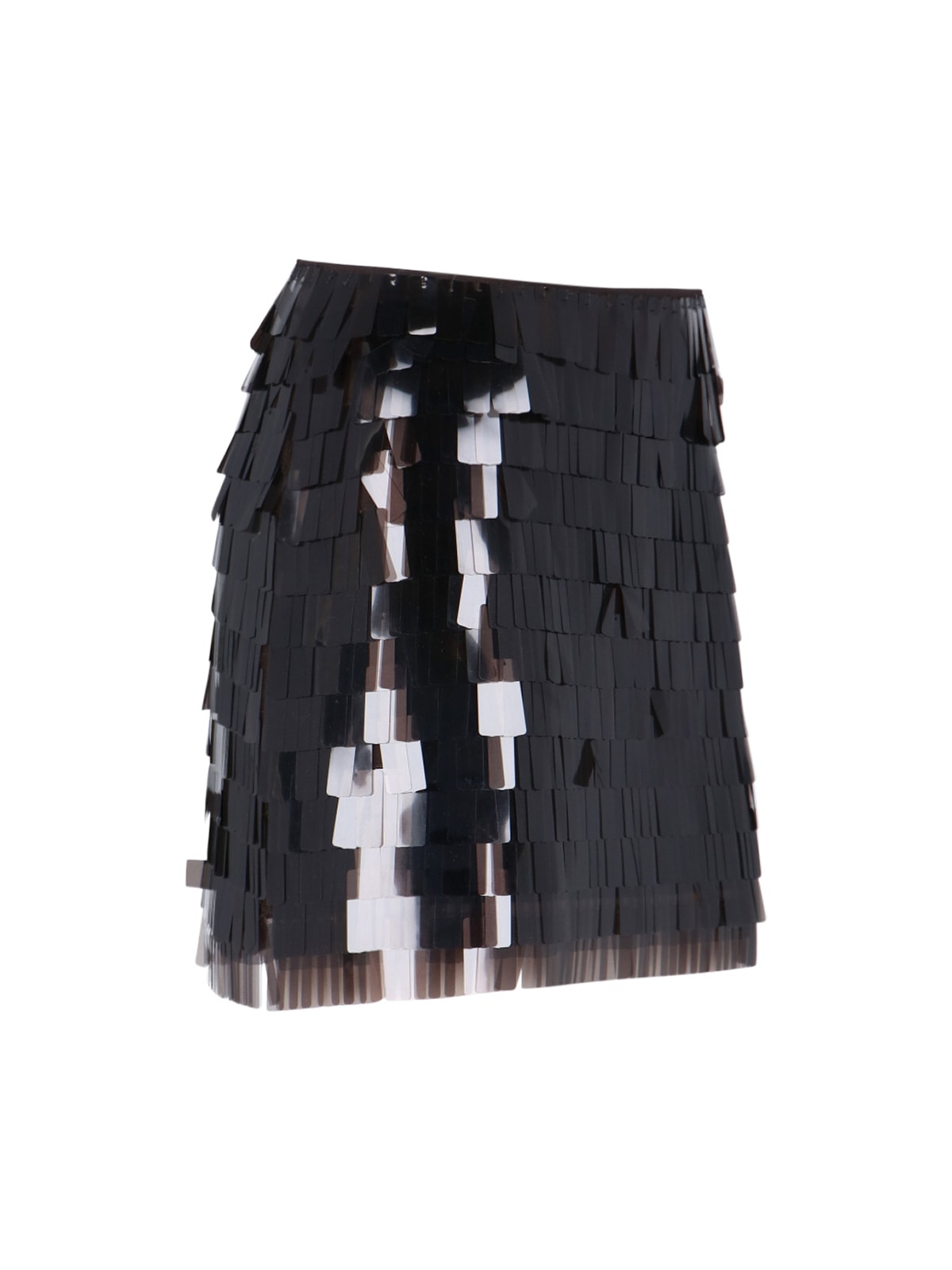 Staud Sequin Mini Skirt In Black