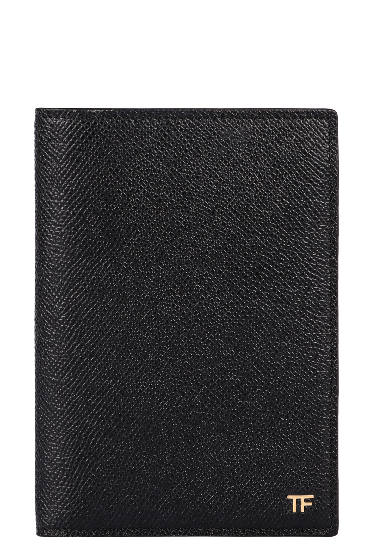 Shop Tom Ford Leather Bi-fold Wallet In Black