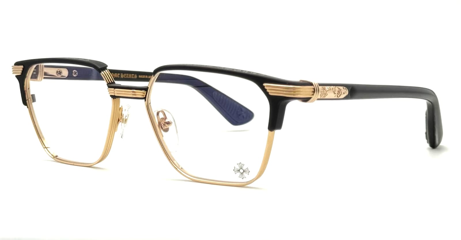 Chrome Hearts Blazin - Matte Black / Matte Gold Rx Glasses In Gold