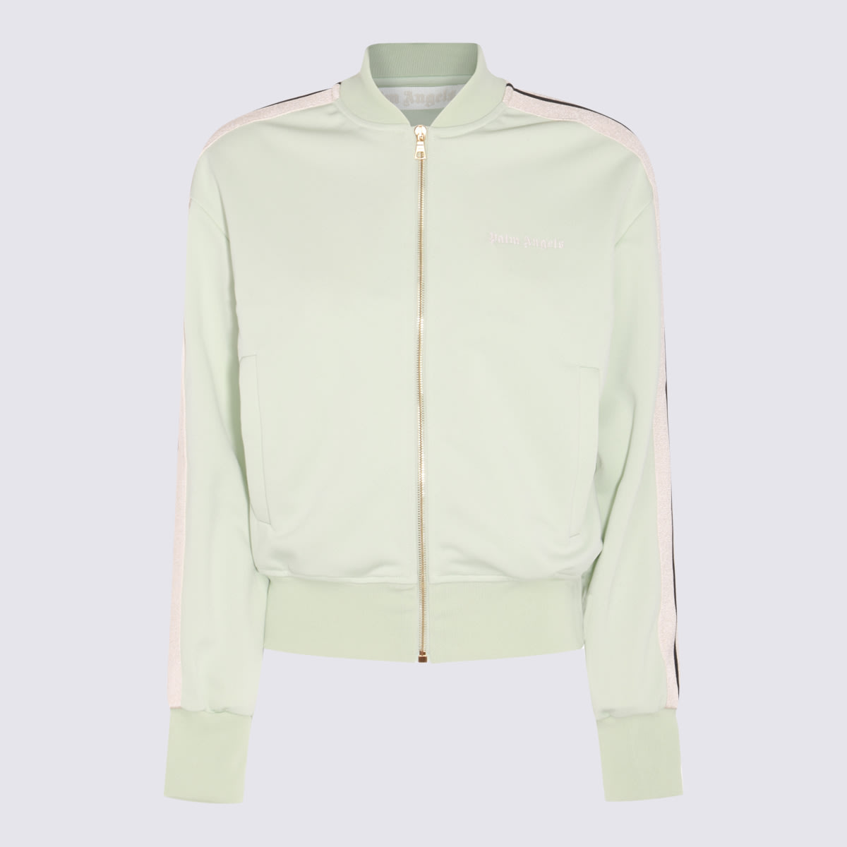 Shop Palm Angels Mint Cotton Sweatshirt In Green