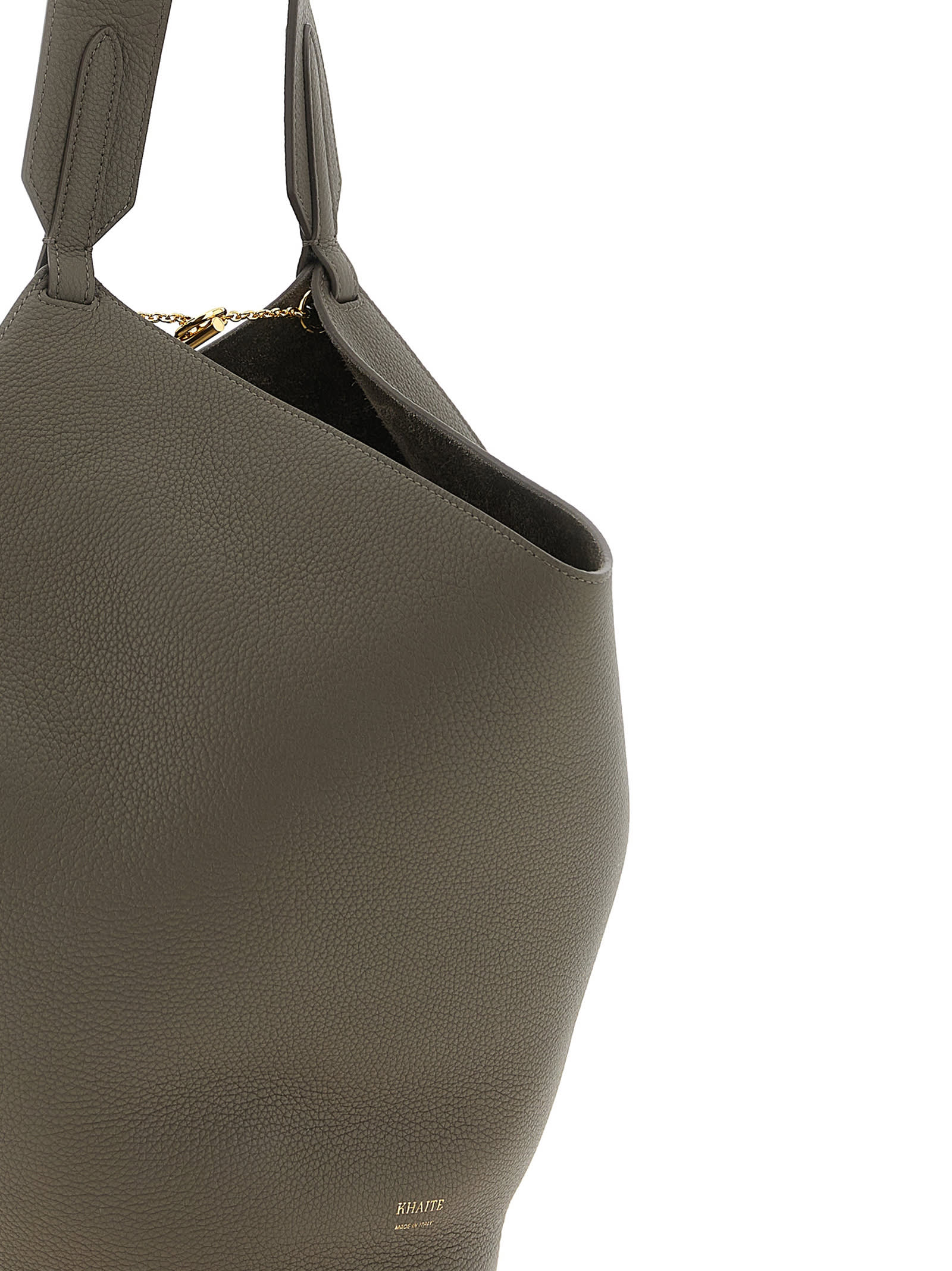 Khaite Lotus Small Shopping Bag In Gray