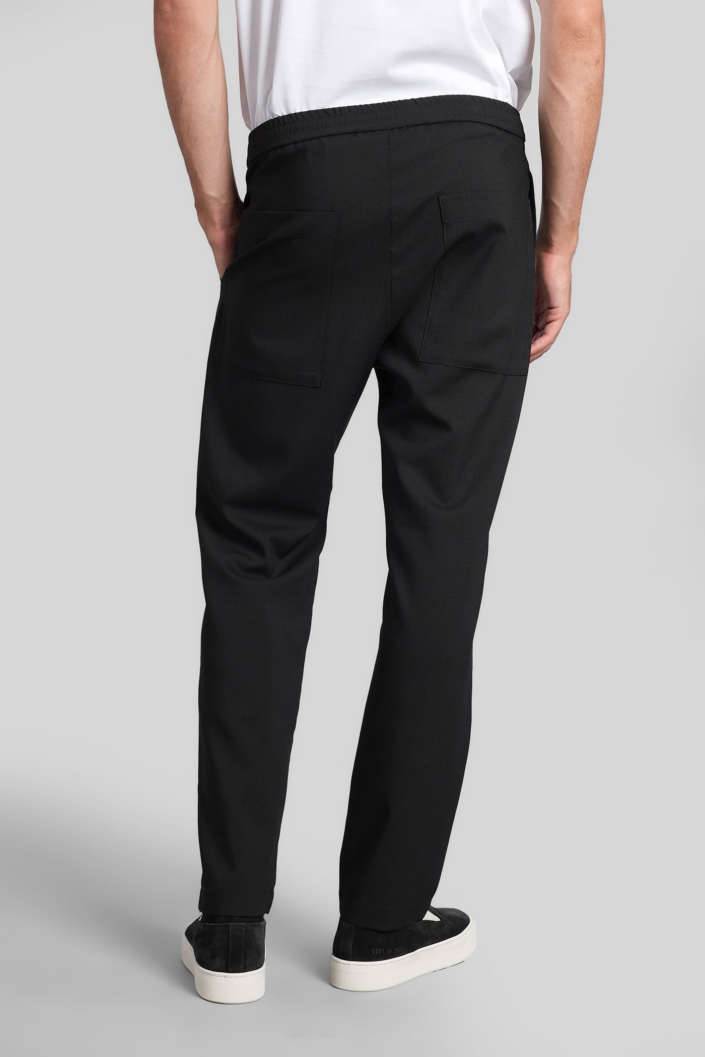 Barena Venezia Bativoga Pants In Black Wool In Black