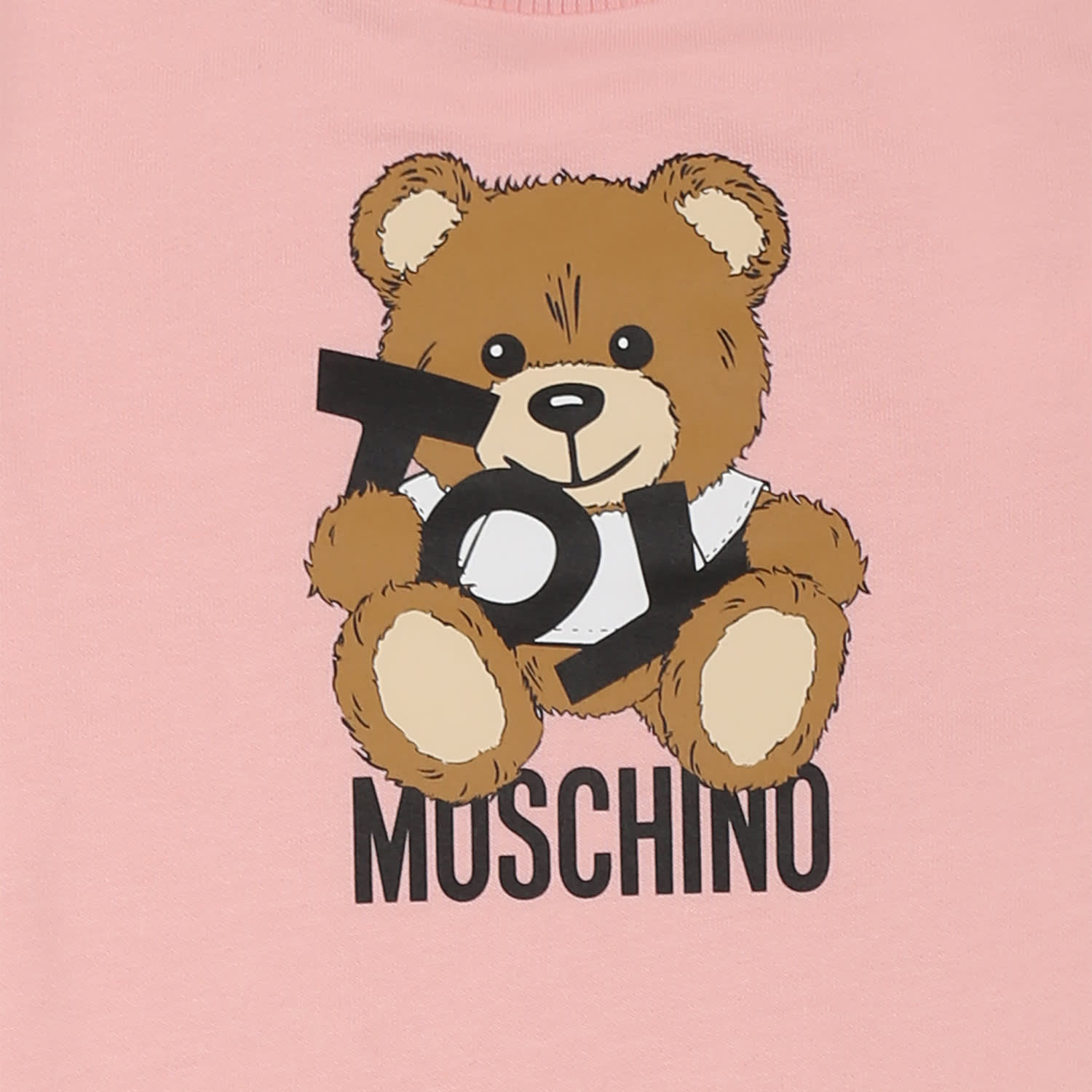 Moschino Pink Dress For Baby Girl With Teddy Bear In Pink
