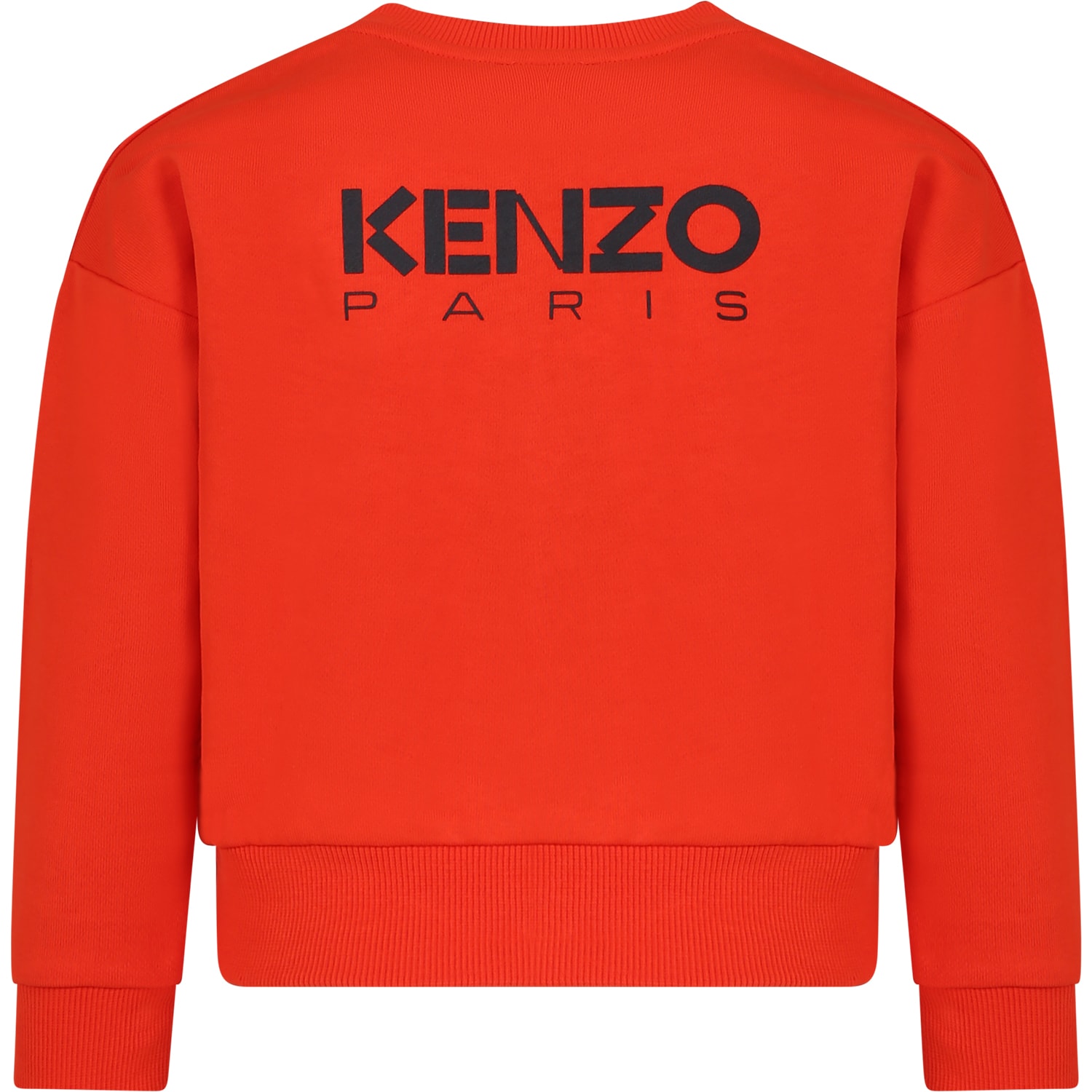 Shop Kenzo Red Sweatshirt For Girl With Flower