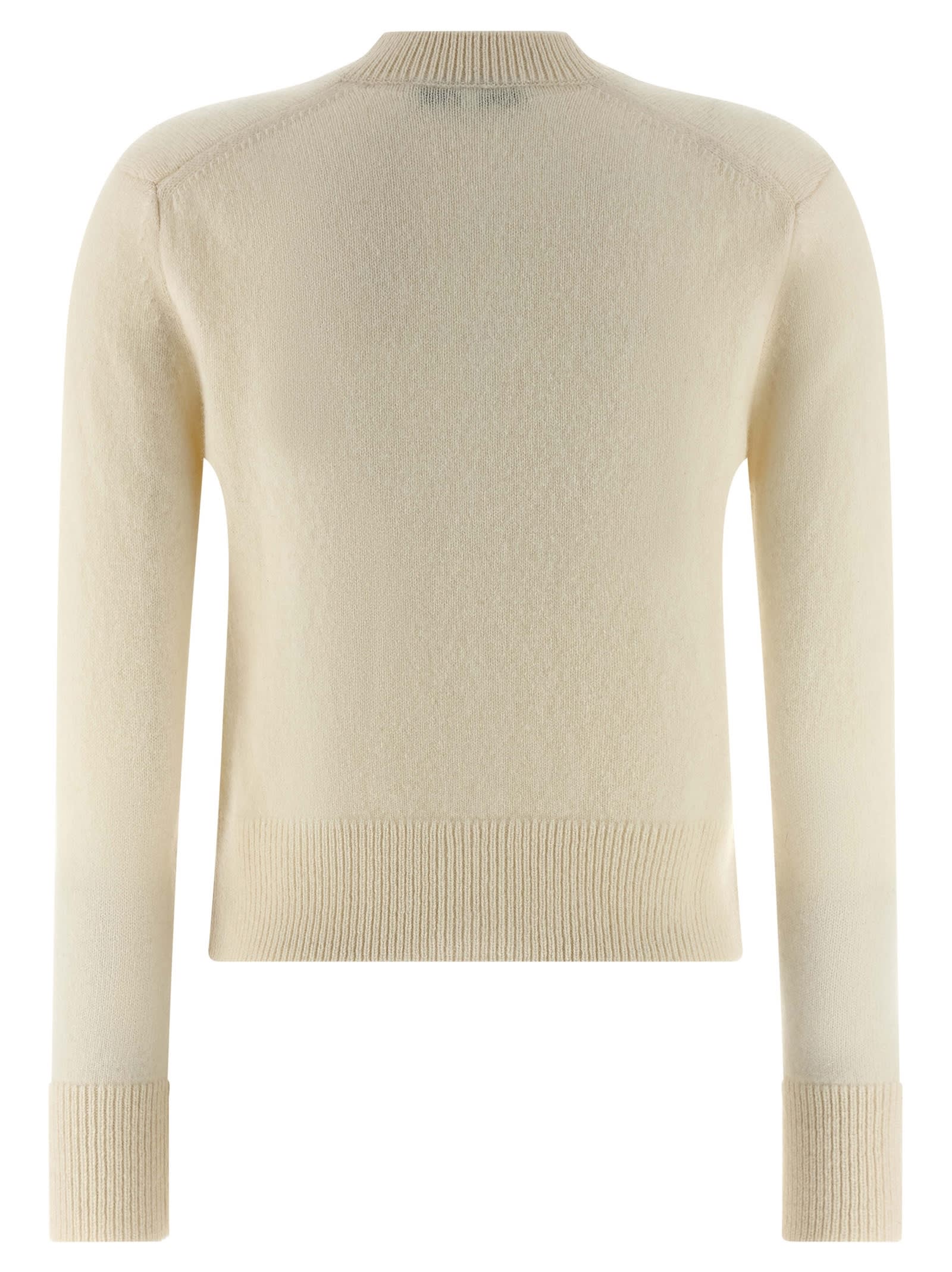 Maison Kitsuné Profile Fox-embroidered Button Cardigan In Brown