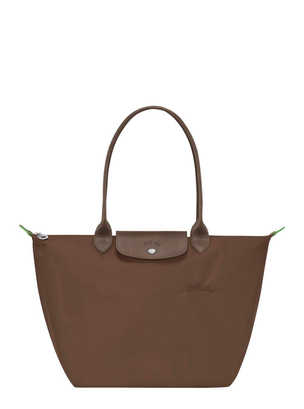 le Pliage Grey Brown Shoulder Bag With Engraved Logo On Front In Polyamide Woman