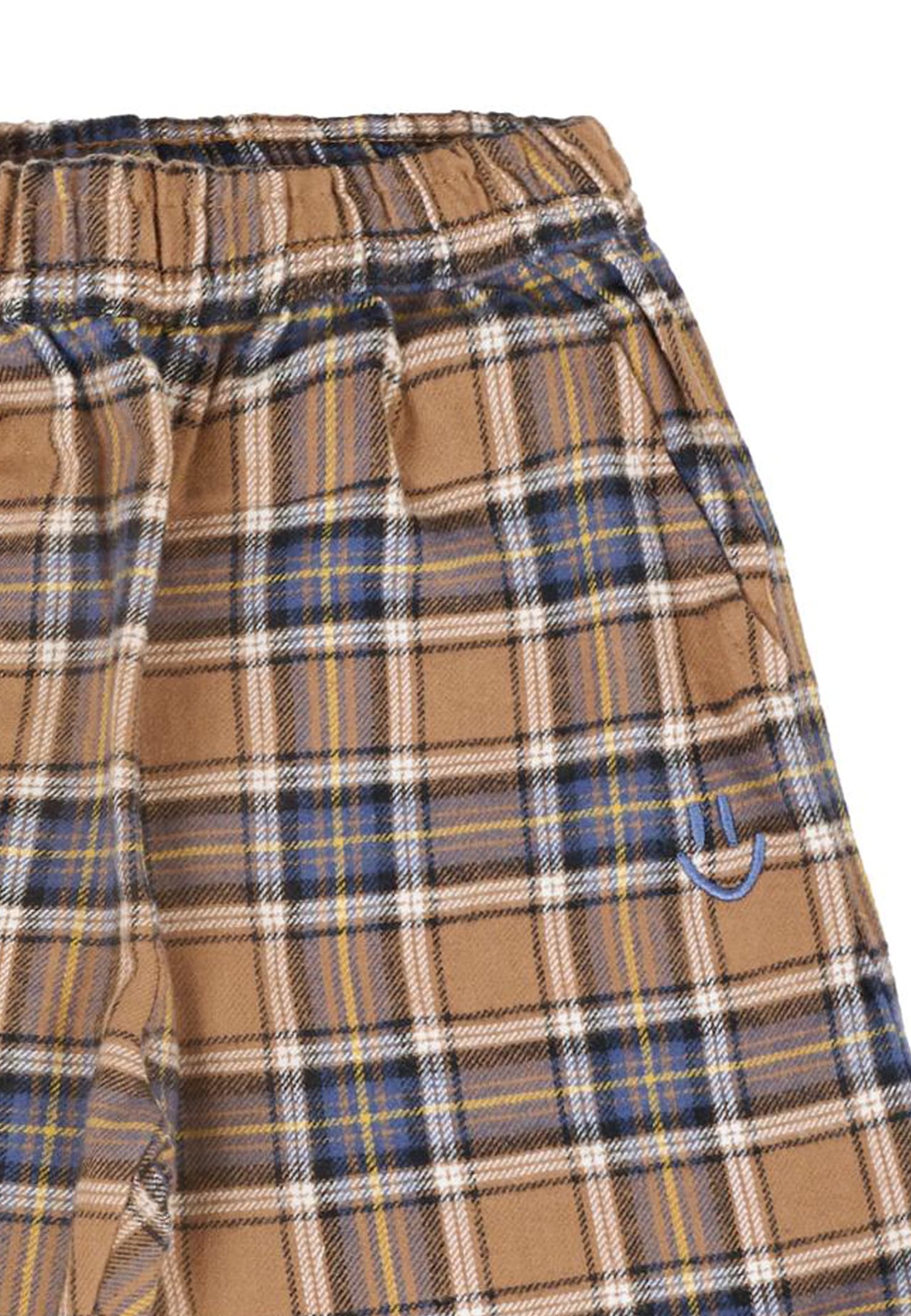 Molo Brown Trousers For Baby Boy With Smiley In Brown