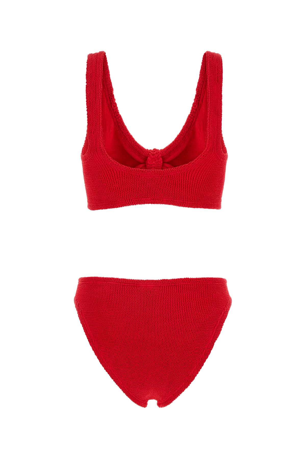 Shop Hunza G Red Stretch Nylon Bonnie Bikini