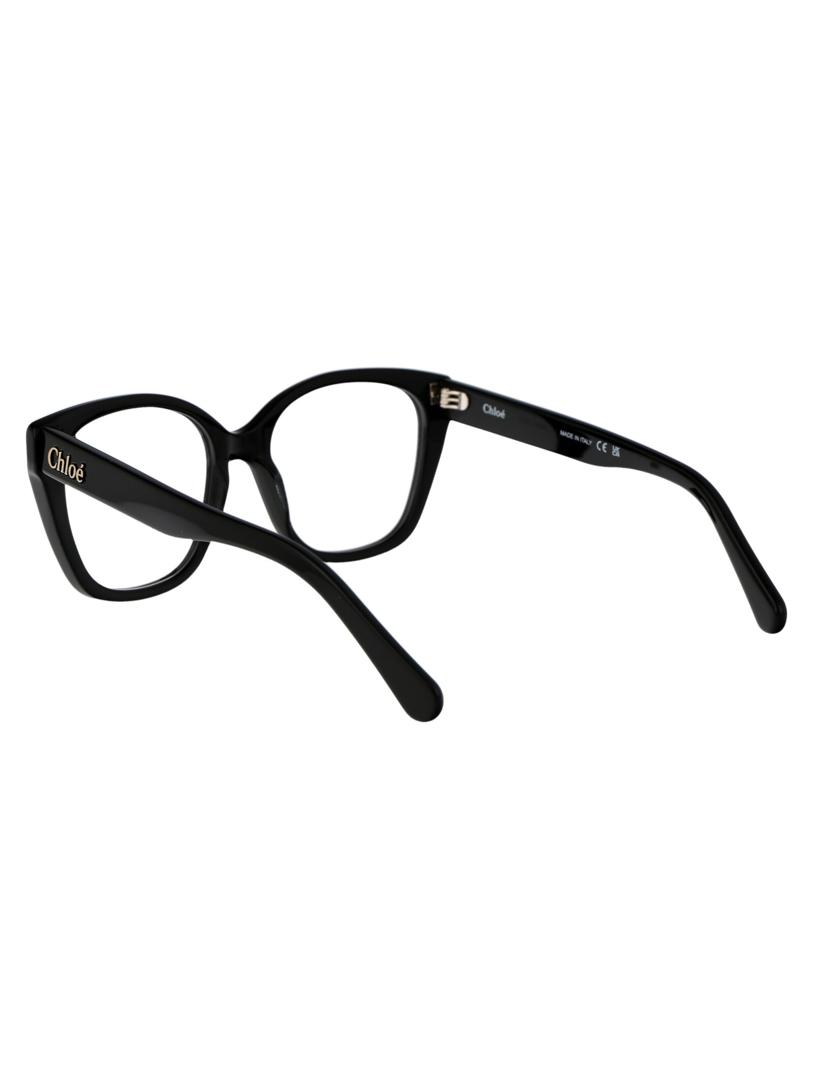 Shop Chloé Ch0241o Glasses In 001 Black Black Transparent