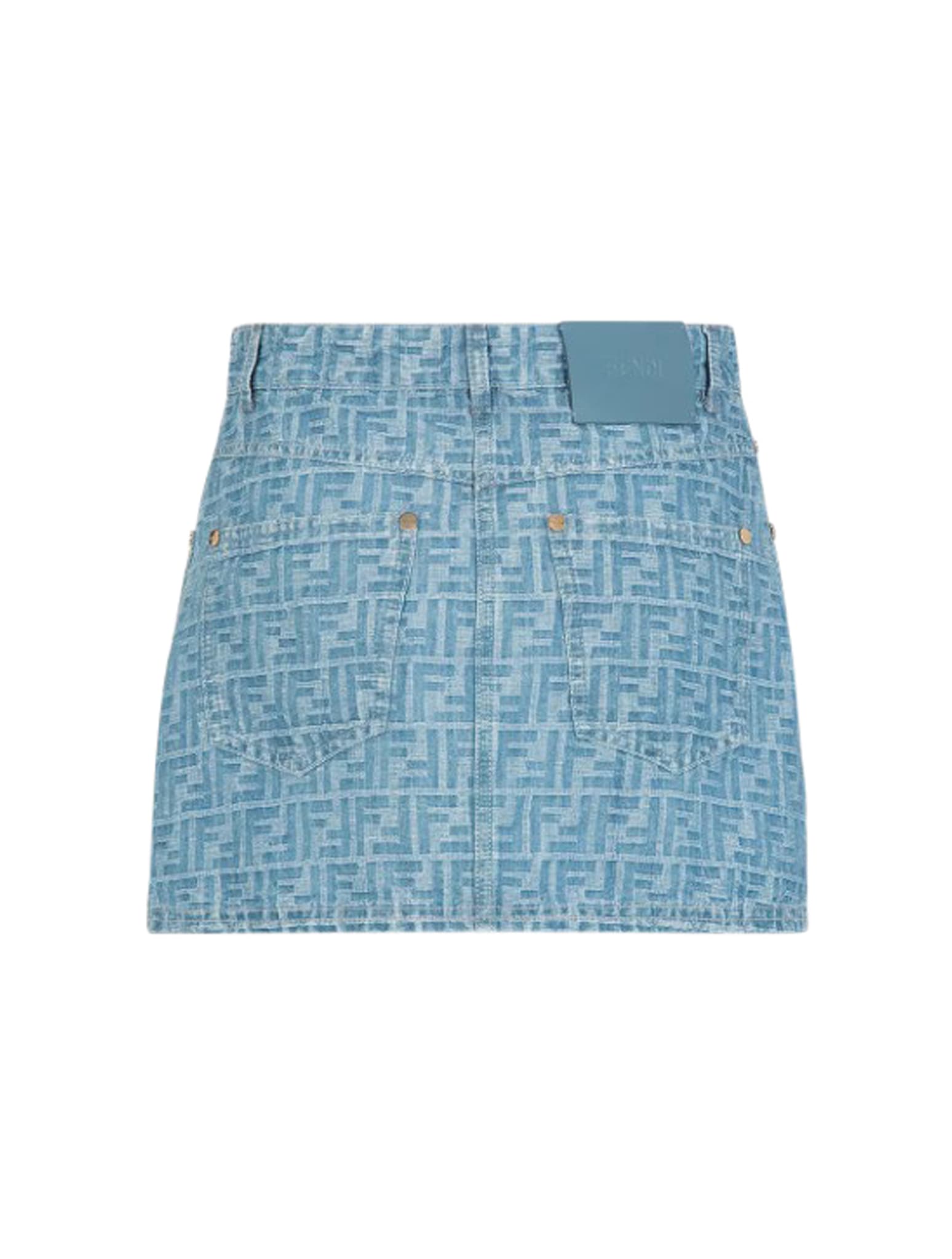 Shop Fendi Skirt In O Violet Blue