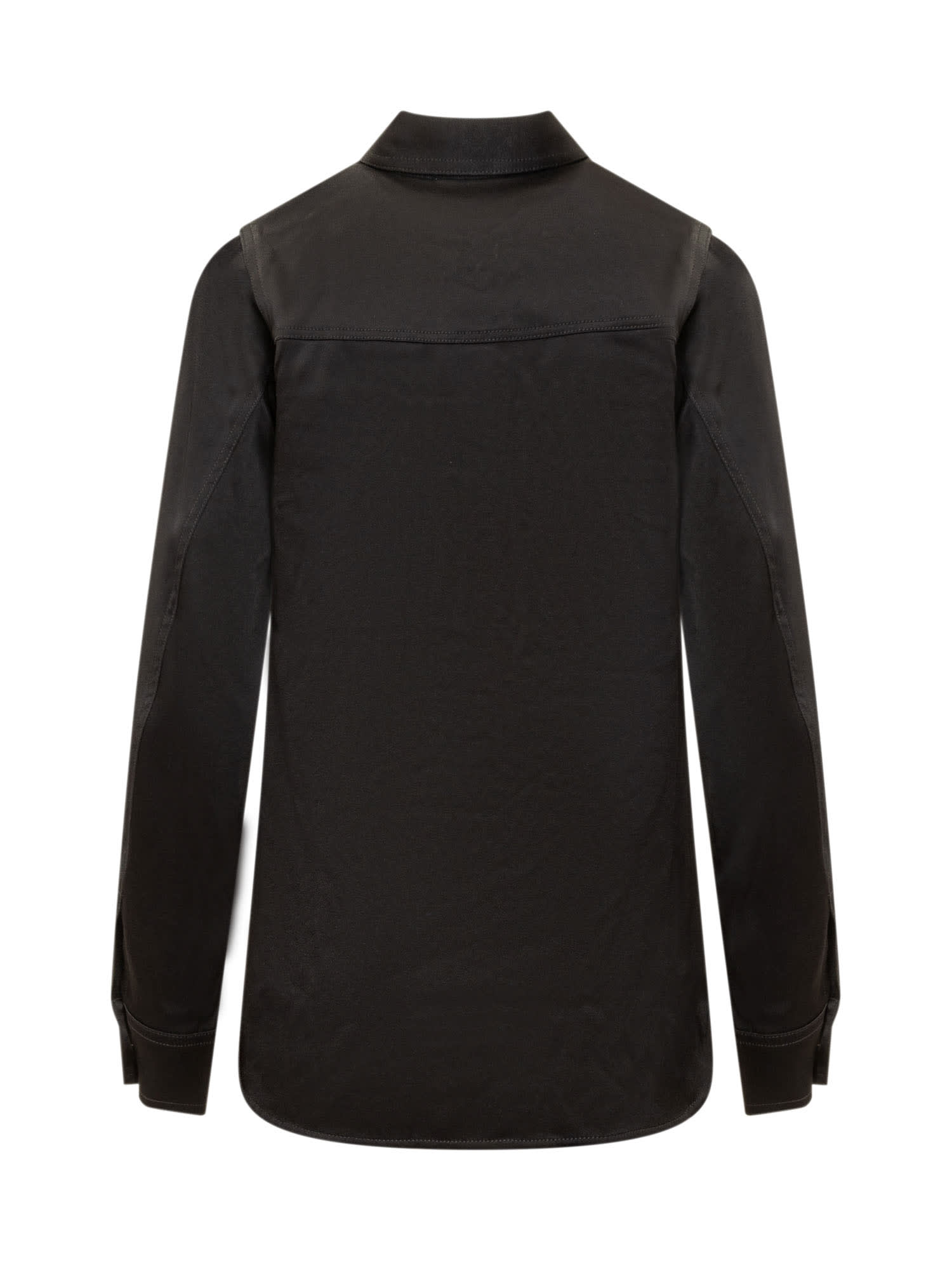 Shop Michael Kors Satin Shirt In Black