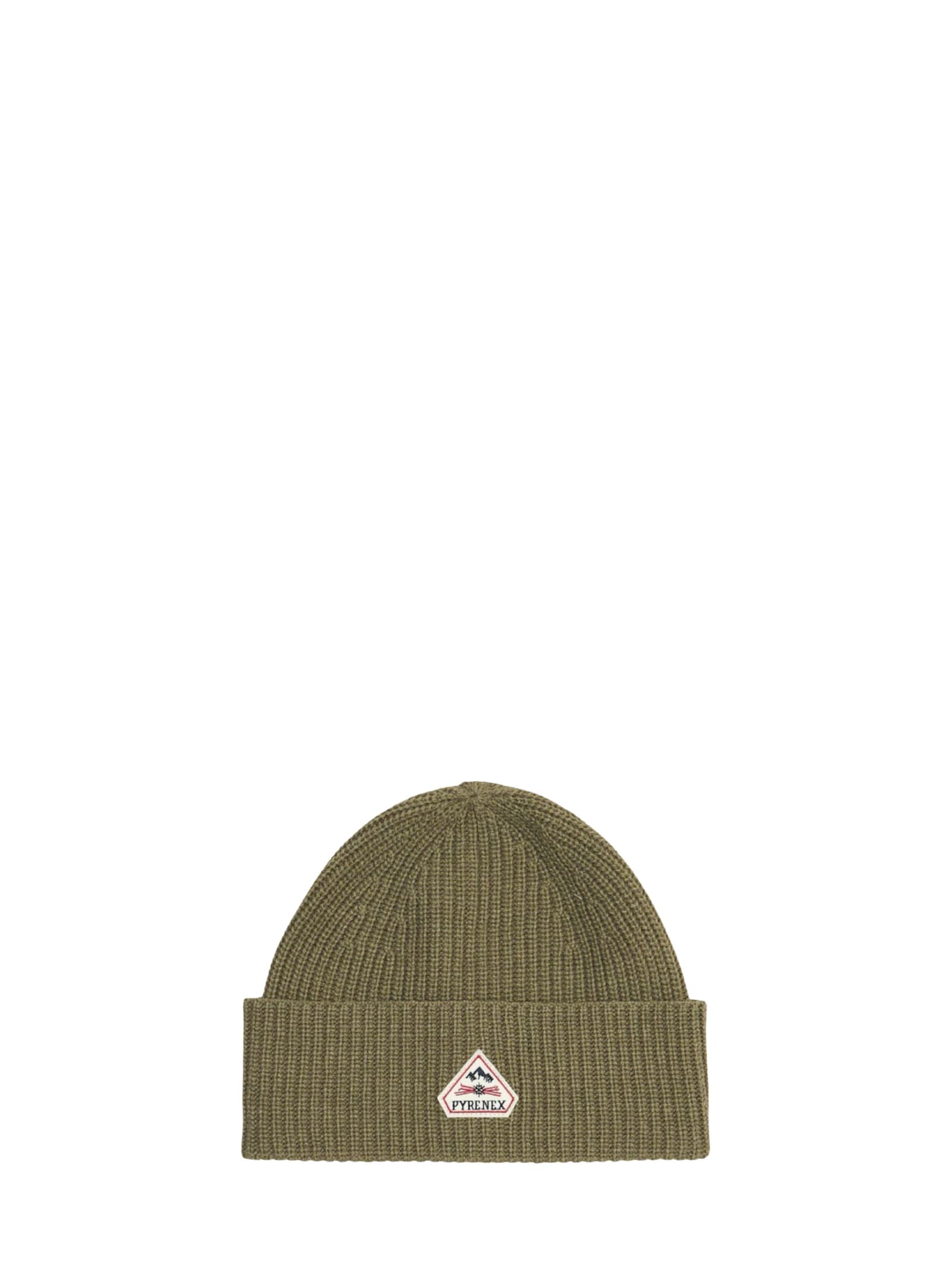 Pyrenex Logo Ribbed Beanie Hat In Brown