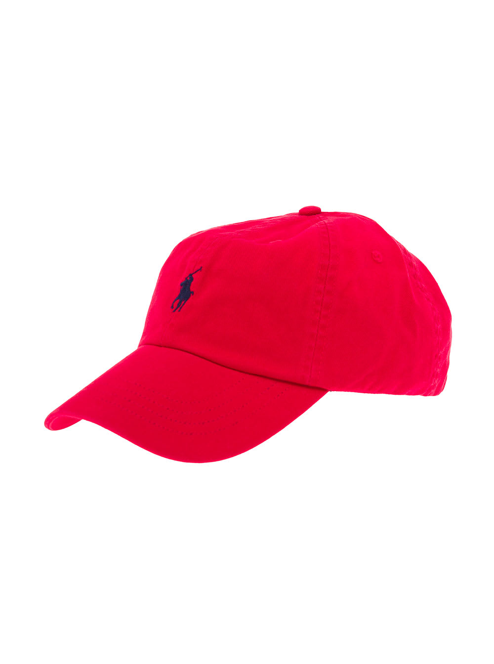 Shop Polo Ralph Lauren Man S Red Cotton Sport Cap With Logo In Red/blue
