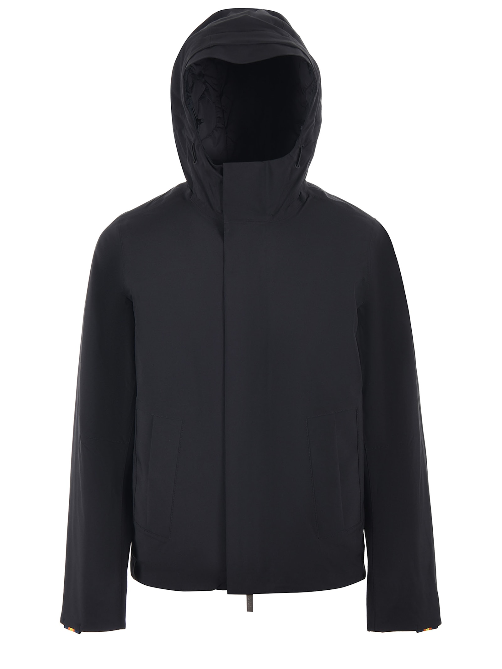 Shop K-way 3-layer Nylon Jacket In Black