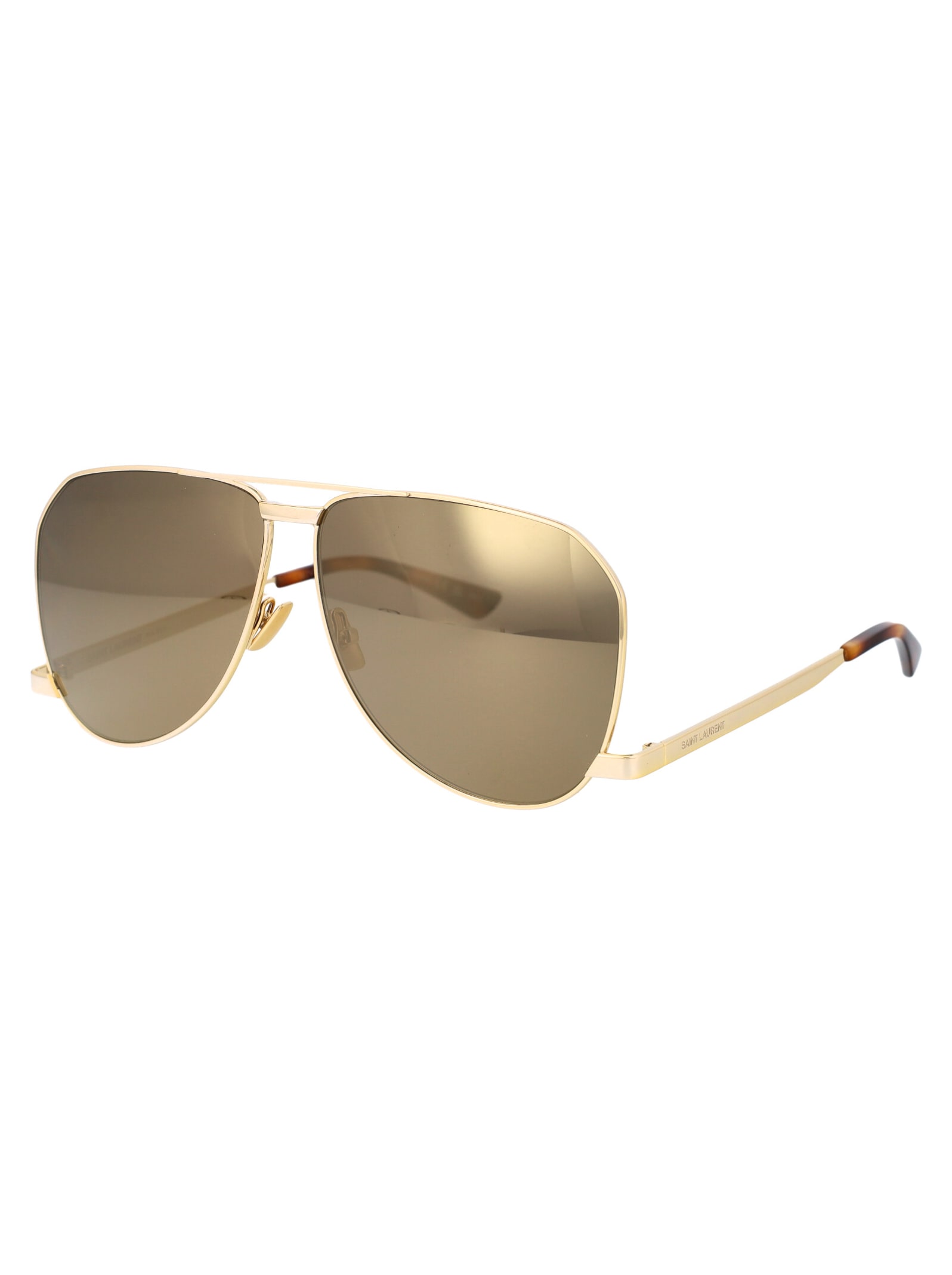 Saint Laurent Sl 690 Dust Sunglasses In Gold