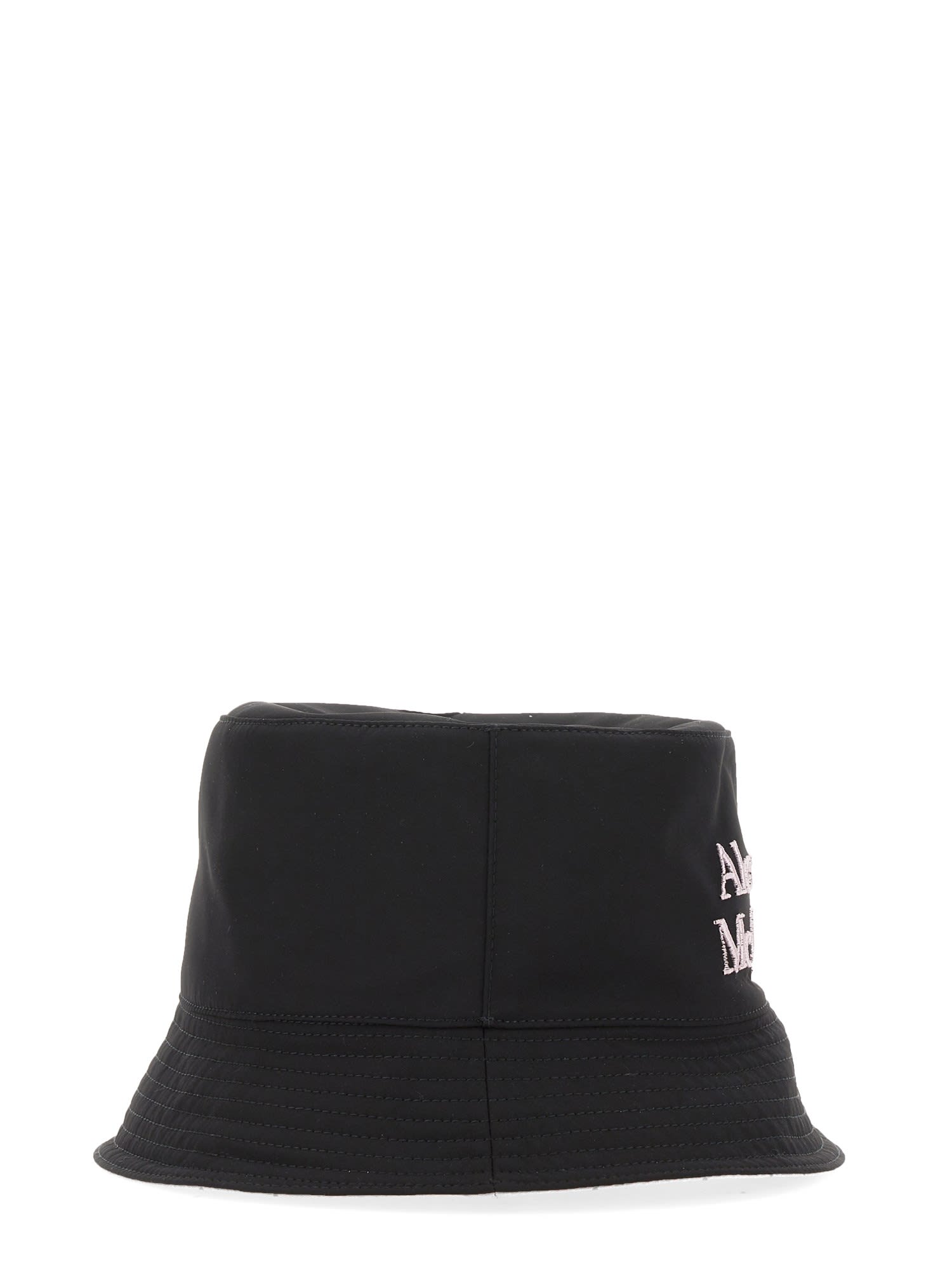 Alexander Mcqueen Black And White Reversible Bucket Hat With Logo Embroidery In Polyamide Man In Black